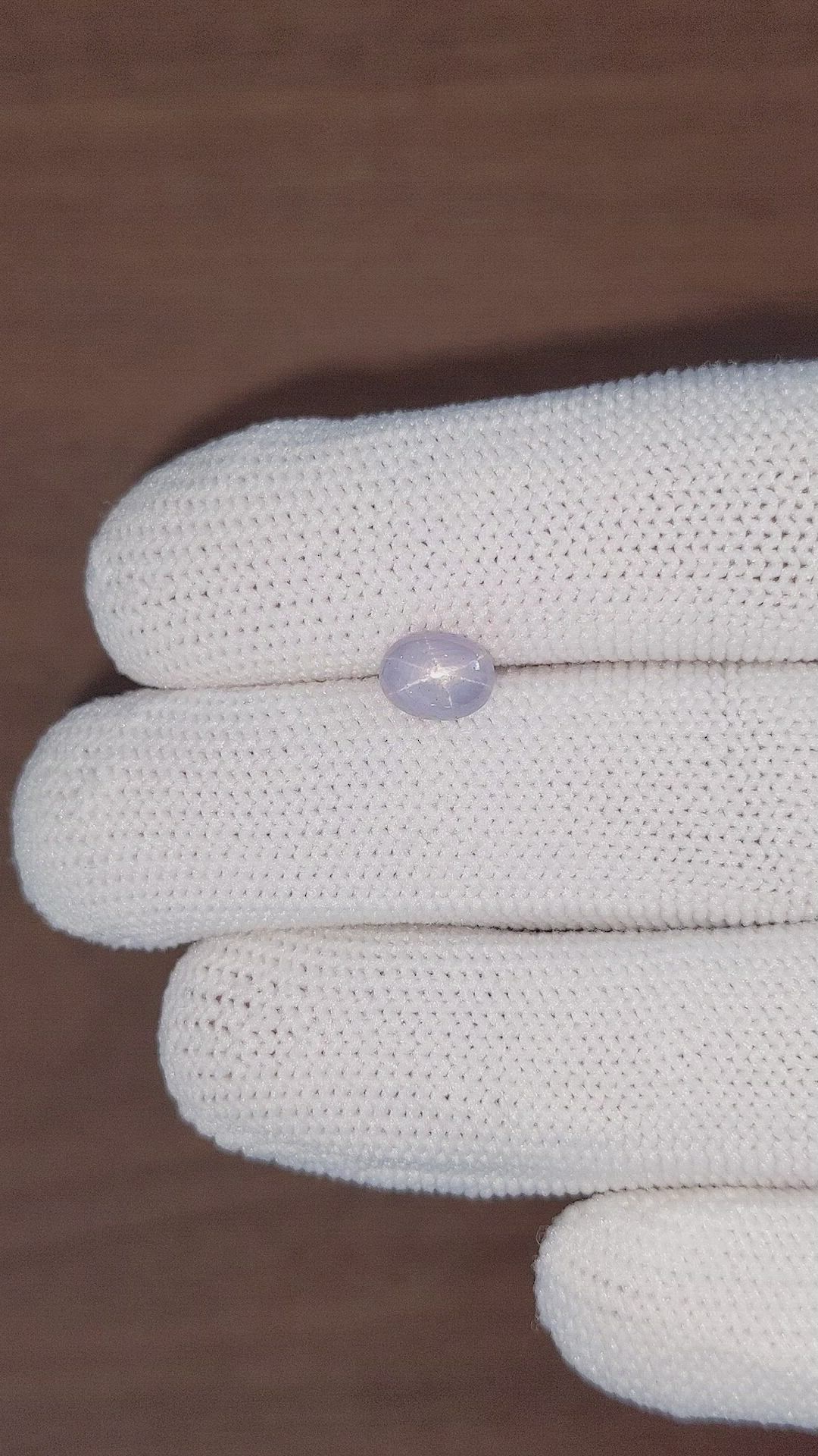 1.64 Ct. White Star Sapphire from Ceylon (Sri Lanka) Size Video