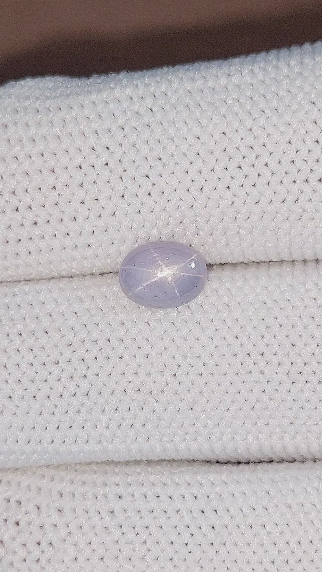 1.64 Ct. White Star Sapphire from Ceylon (Sri Lanka) Size Video