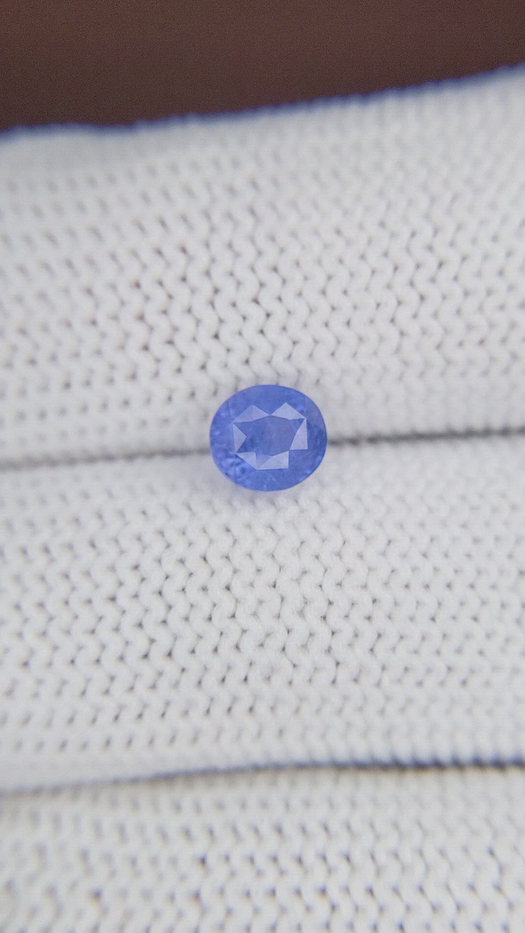 1.12 Ct. Blue Sapphire from Ceylon (Sri Lanka) Size Video