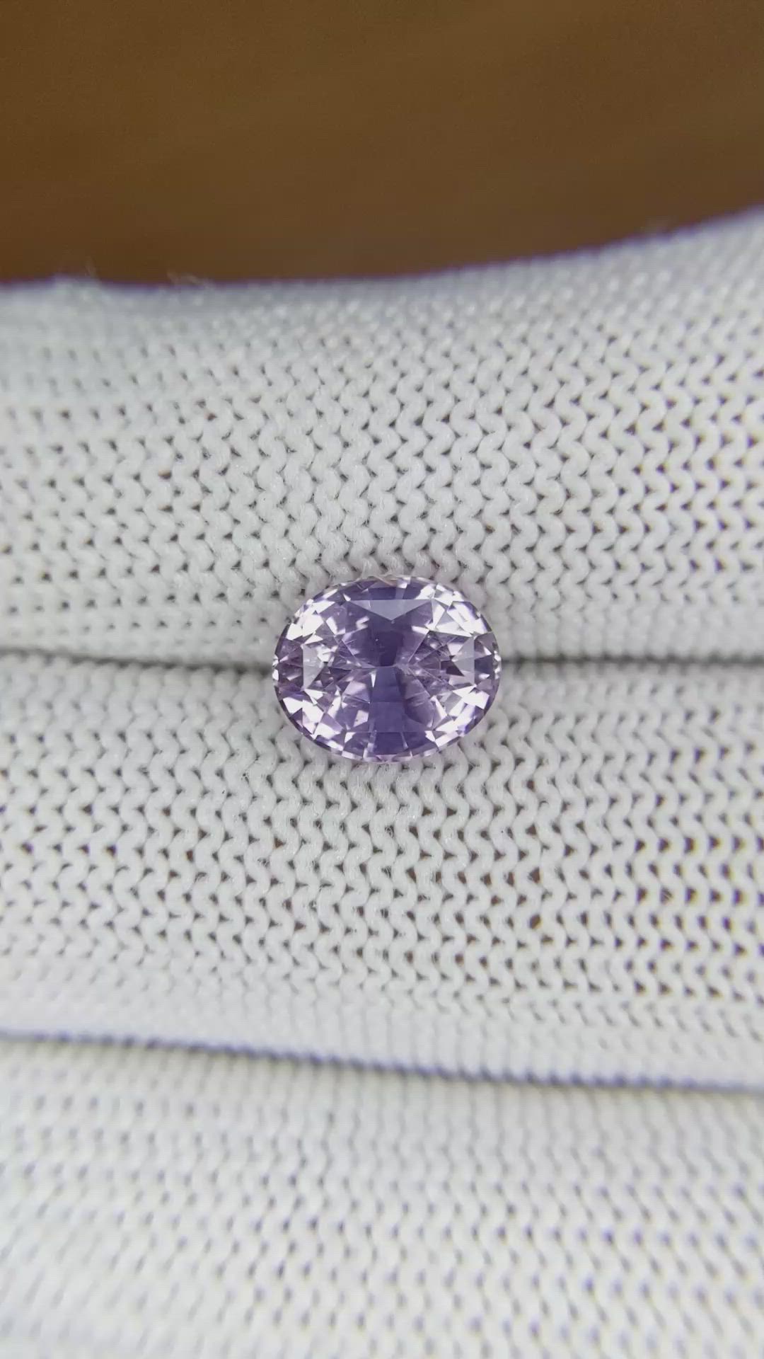 3.05 Ct. Purple Sapphire from Ceylon (Sri Lanka) Size Video