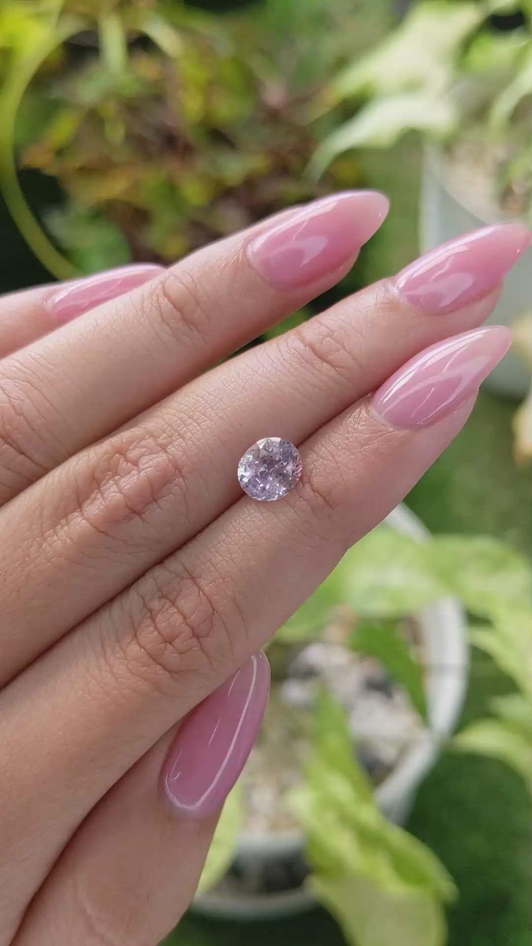 1.87 Ct. Pinkish Purple Sapphire from Ceylon (Sri Lanka) Size Video