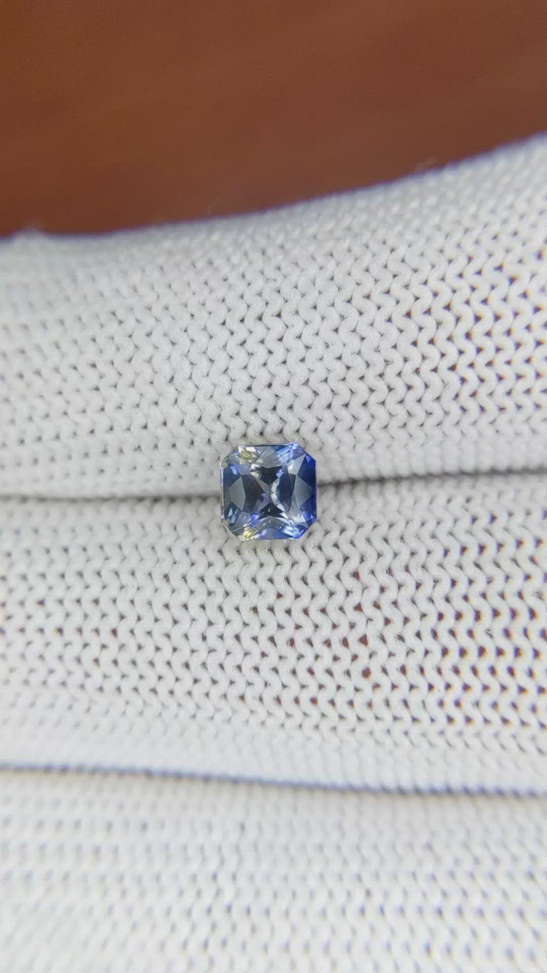 1.09 Ct. Bi Color Sapphire from Ceylon (Sri Lanka) Size Video