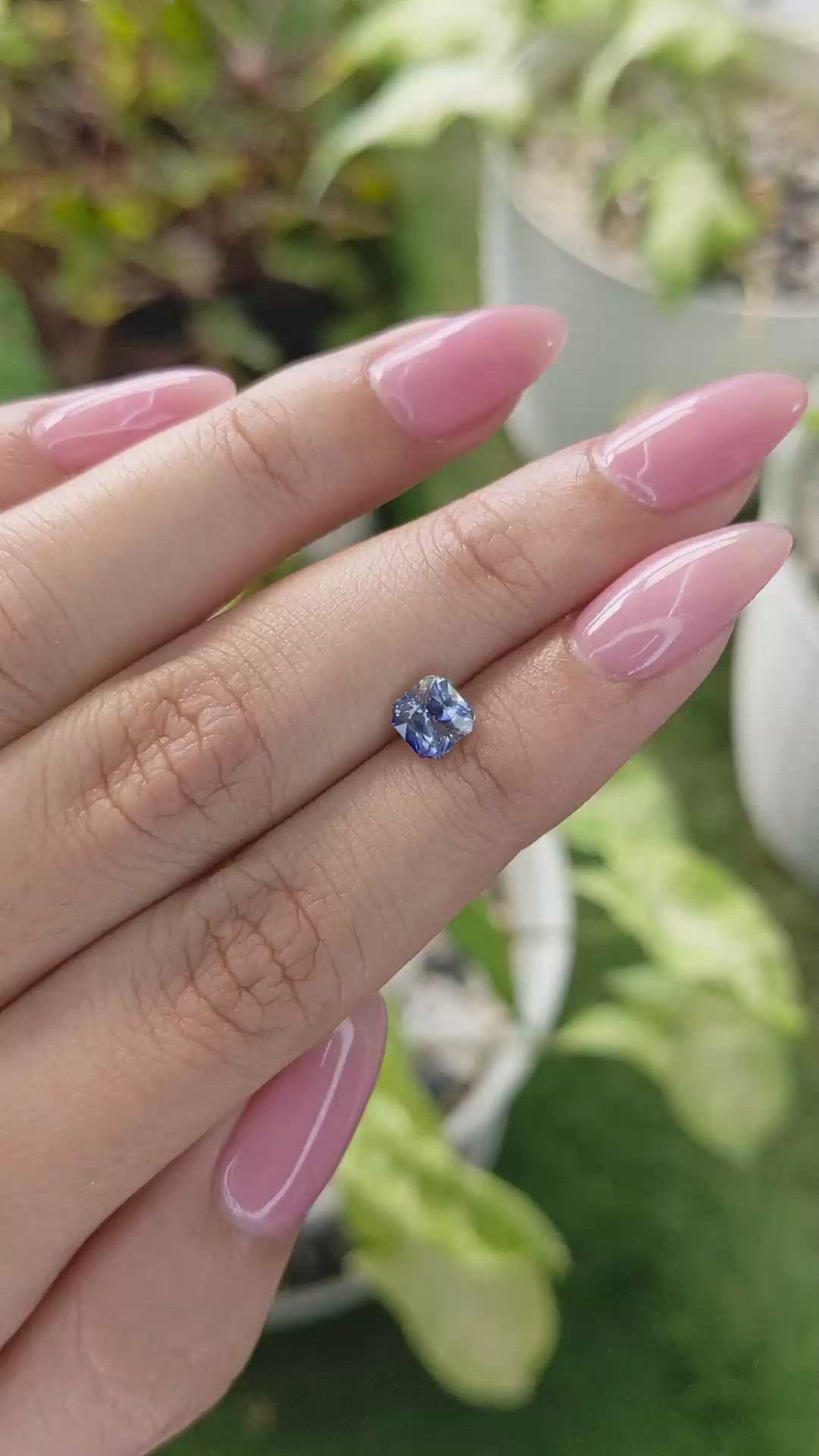 1.09 Ct. Bi Color Sapphire from Ceylon (Sri Lanka) Size Video