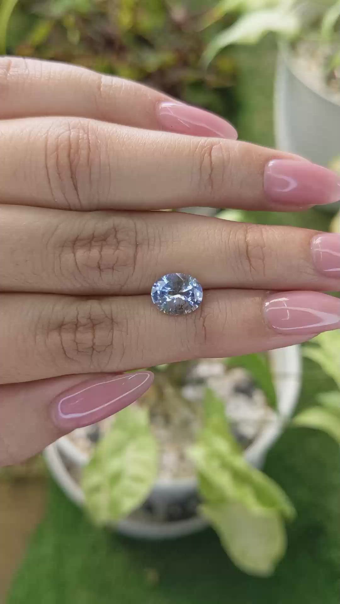 2.19 Ct. Bi Color Sapphire from Ceylon (Sri Lanka) Size Video