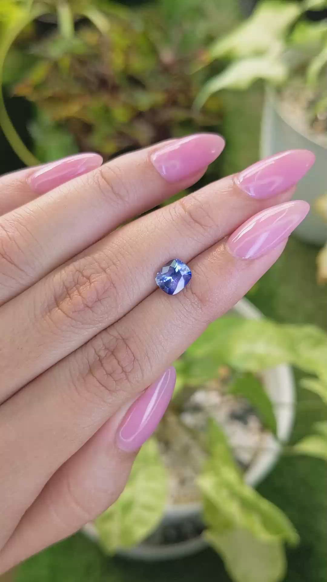 1.62 Ct. Blue Sapphire from Ceylon (Sri Lanka) Size Video