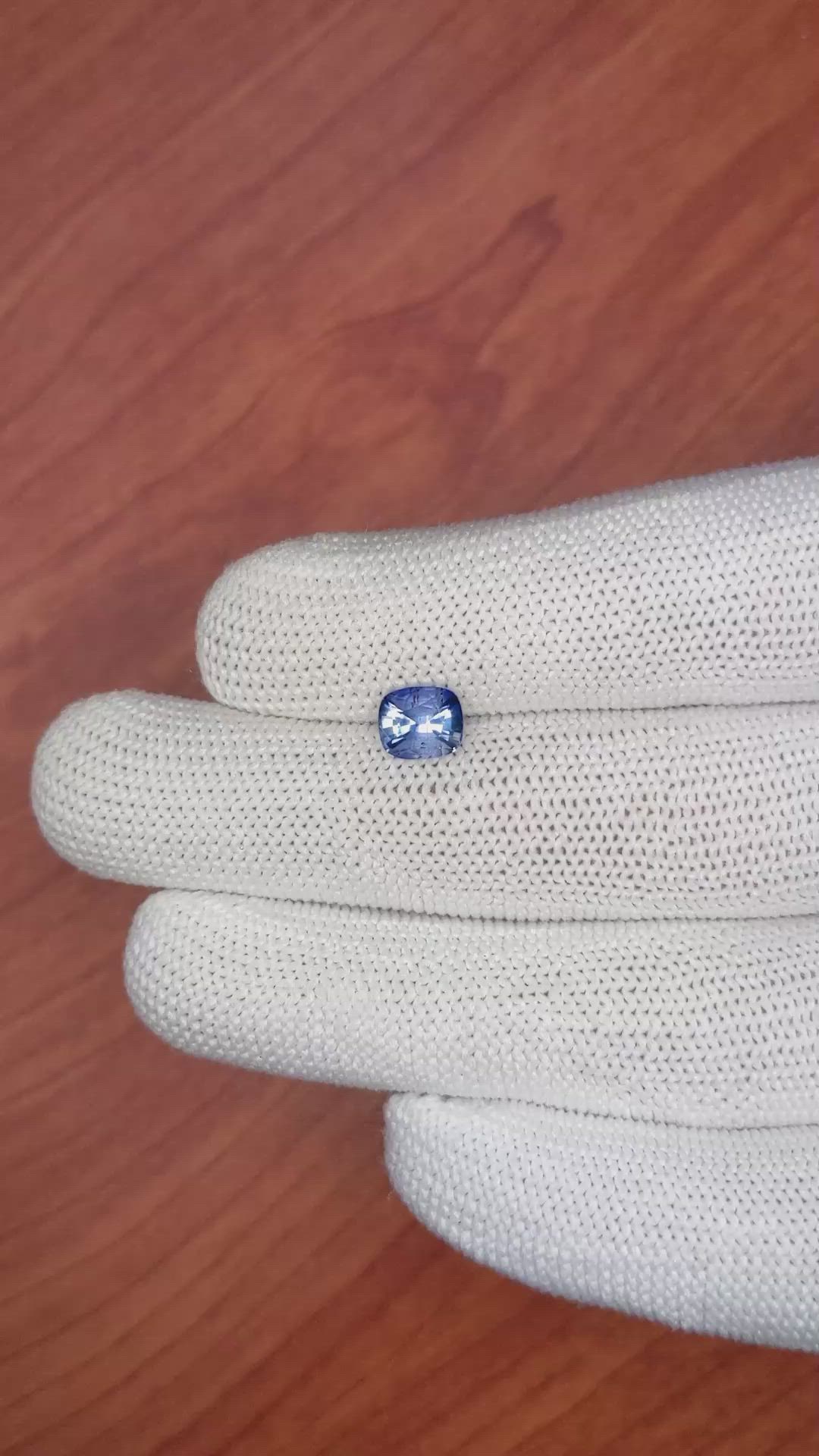 1.62 Ct. Blue Sapphire from Ceylon (Sri Lanka) Size Video