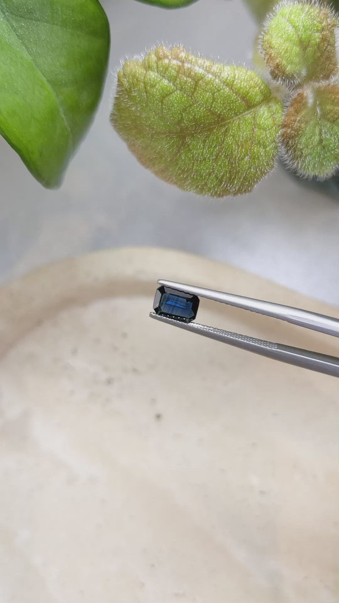 0.80 Ct. Blue Sapphire from Ceylon (Sri Lanka) Size Video