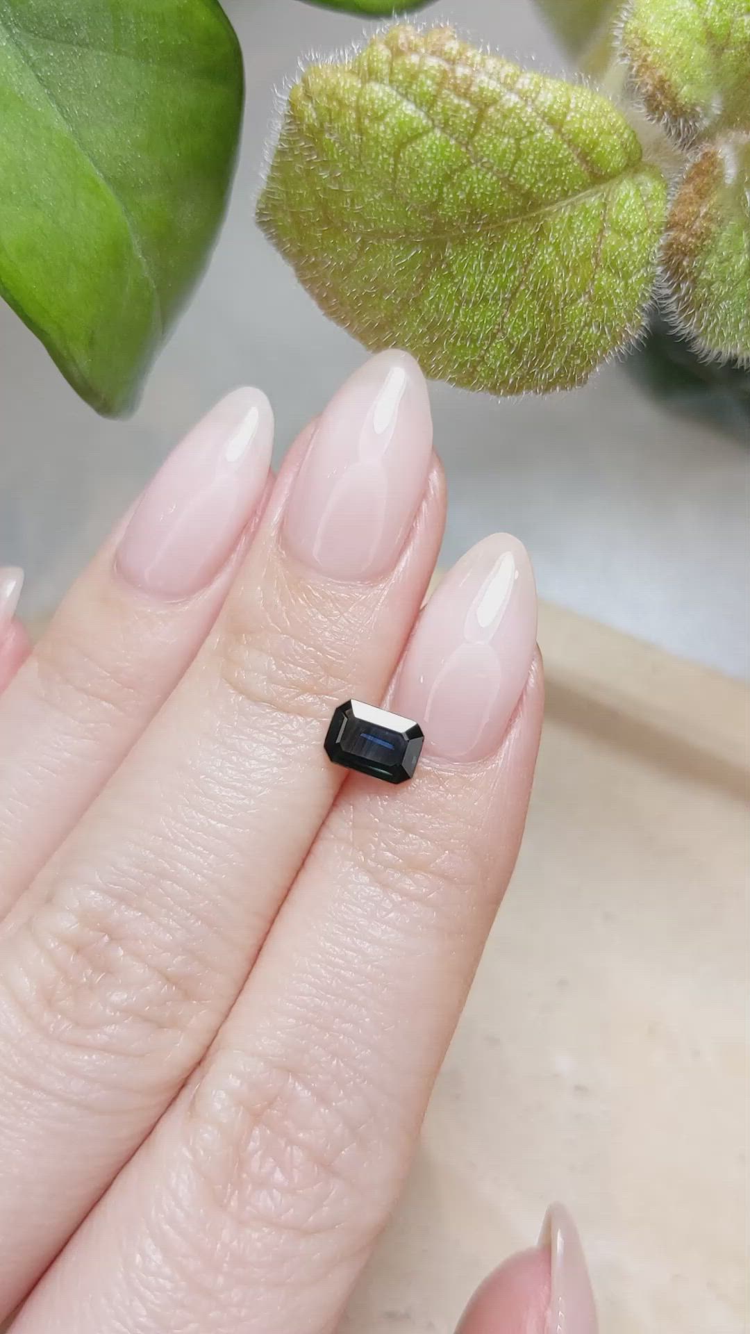 0.80 Ct. Blue Sapphire from Ceylon (Sri Lanka) Size Video