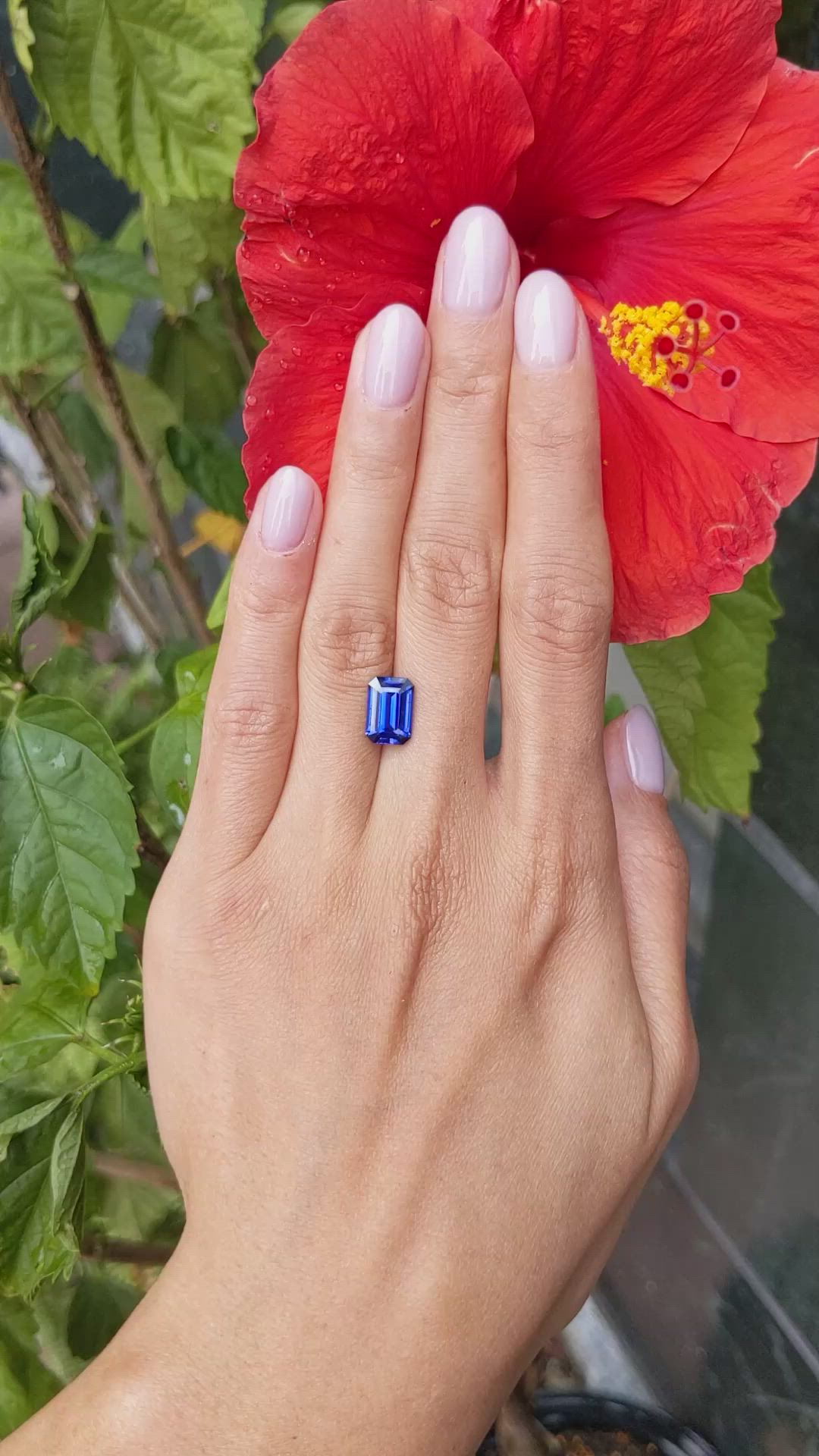 3.57 Ct. Blue Sapphire from Ceylon (Sri Lanka) Size Video
