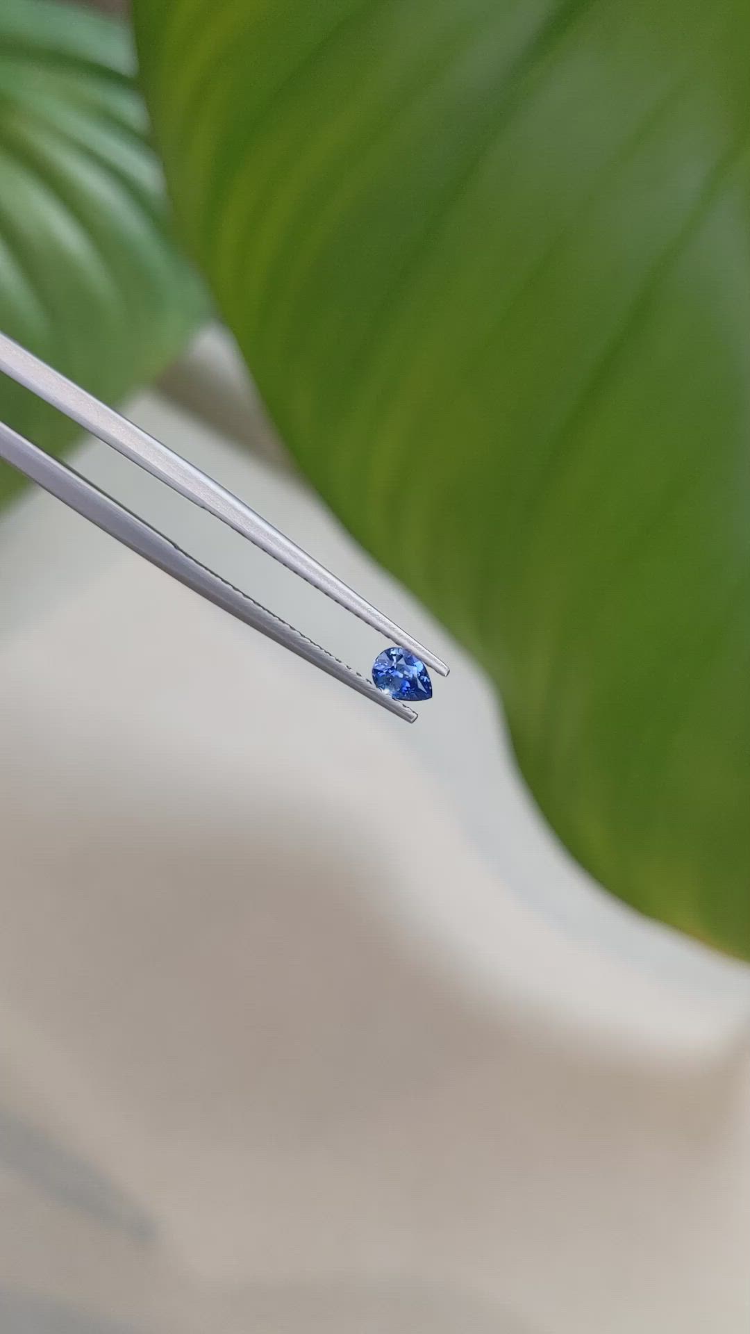 0.35 Ct. Blue Sapphire from Ceylon (Sri Lanka) Size Video