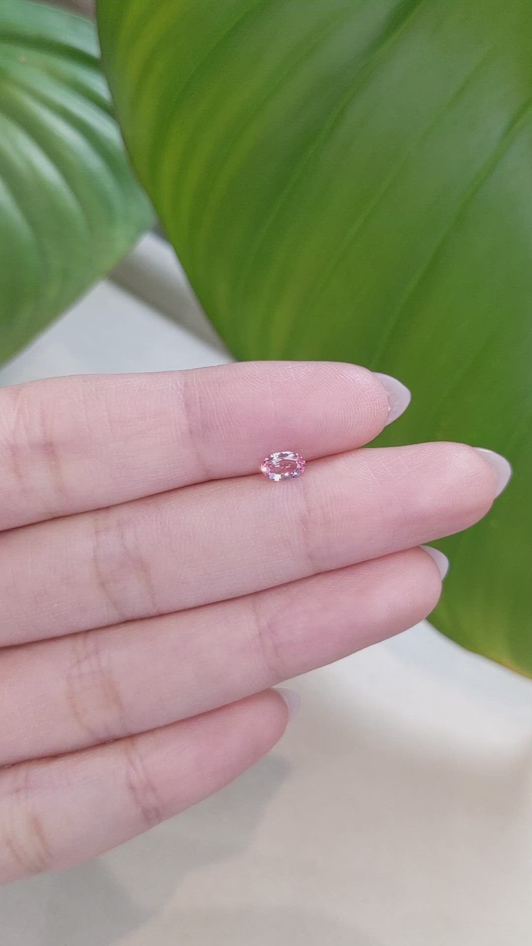 0.38 Ct. Pink Sapphire from Ceylon (Sri Lanka) Size Video