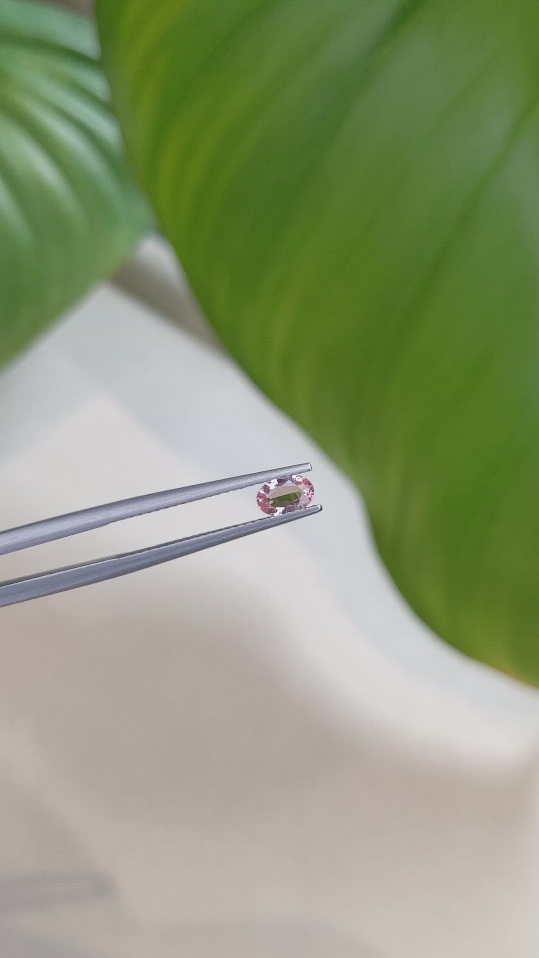 0.38 Ct. Pink Sapphire from Ceylon (Sri Lanka) Size Video