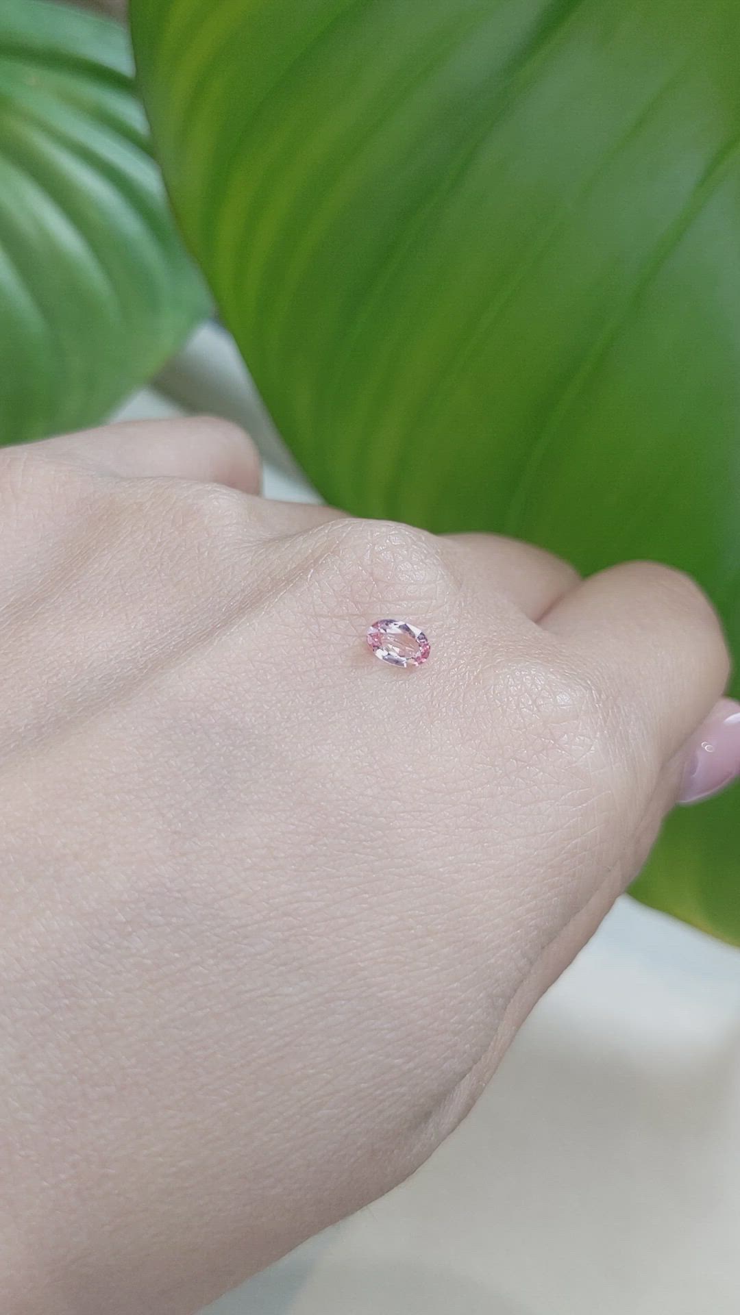 0.38 Ct. Pink Sapphire from Ceylon (Sri Lanka) Size Video
