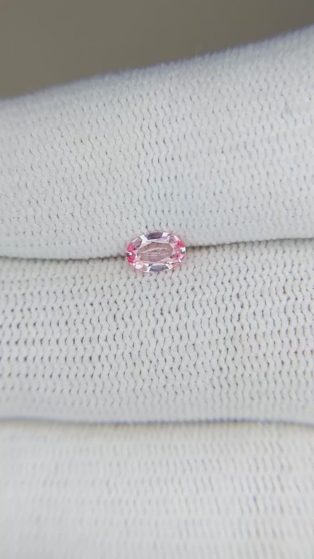 0.38 Ct. Pink Sapphire from Ceylon (Sri Lanka) Size Video