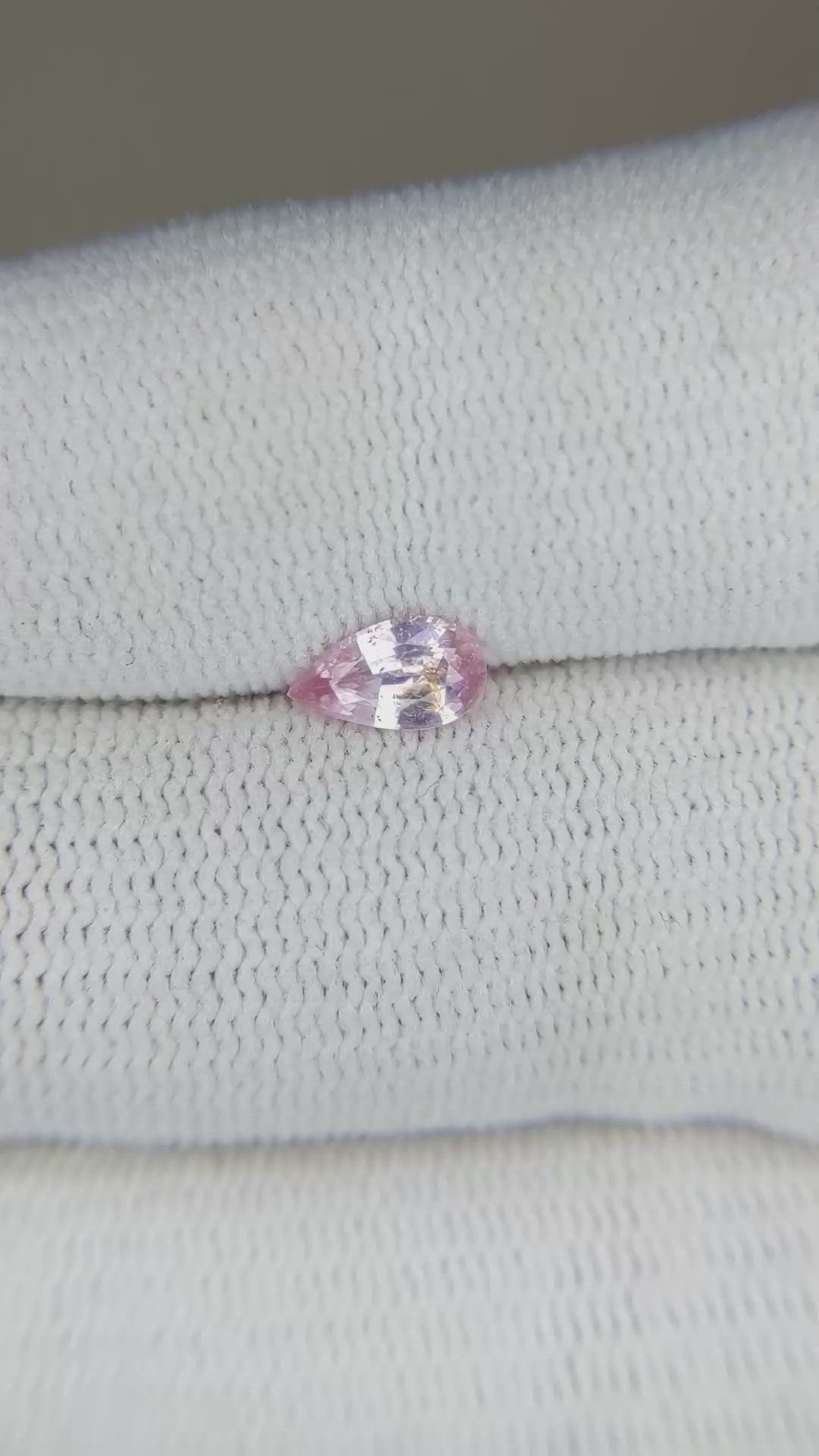 0.52 Ct. Pink Sapphire from Ceylon (Sri Lanka) Size Video