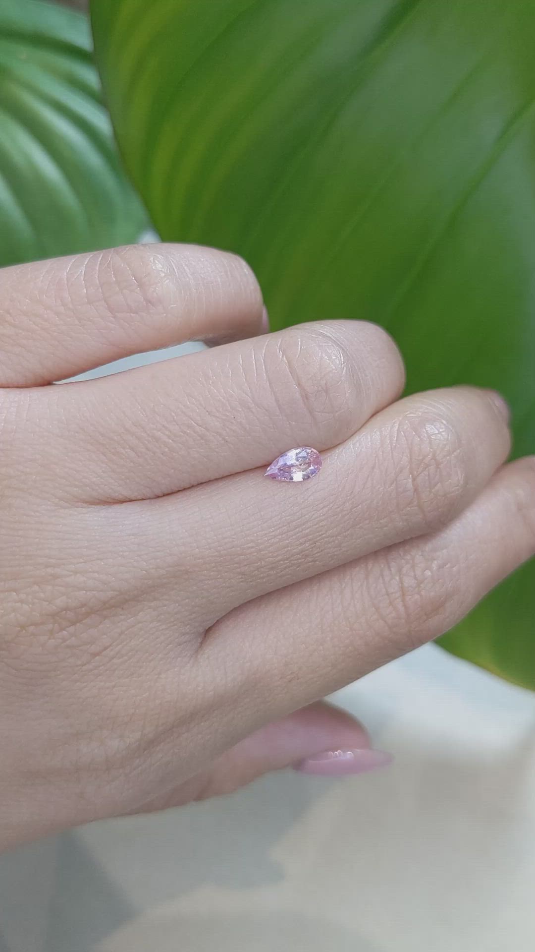 0.52 Ct. Pink Sapphire from Ceylon (Sri Lanka) Size Video