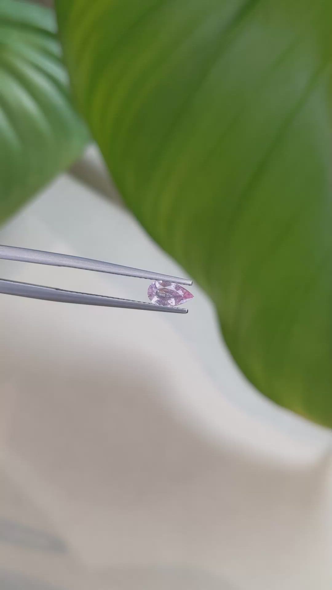 0.52 Ct. Pink Sapphire from Ceylon (Sri Lanka) Size Video