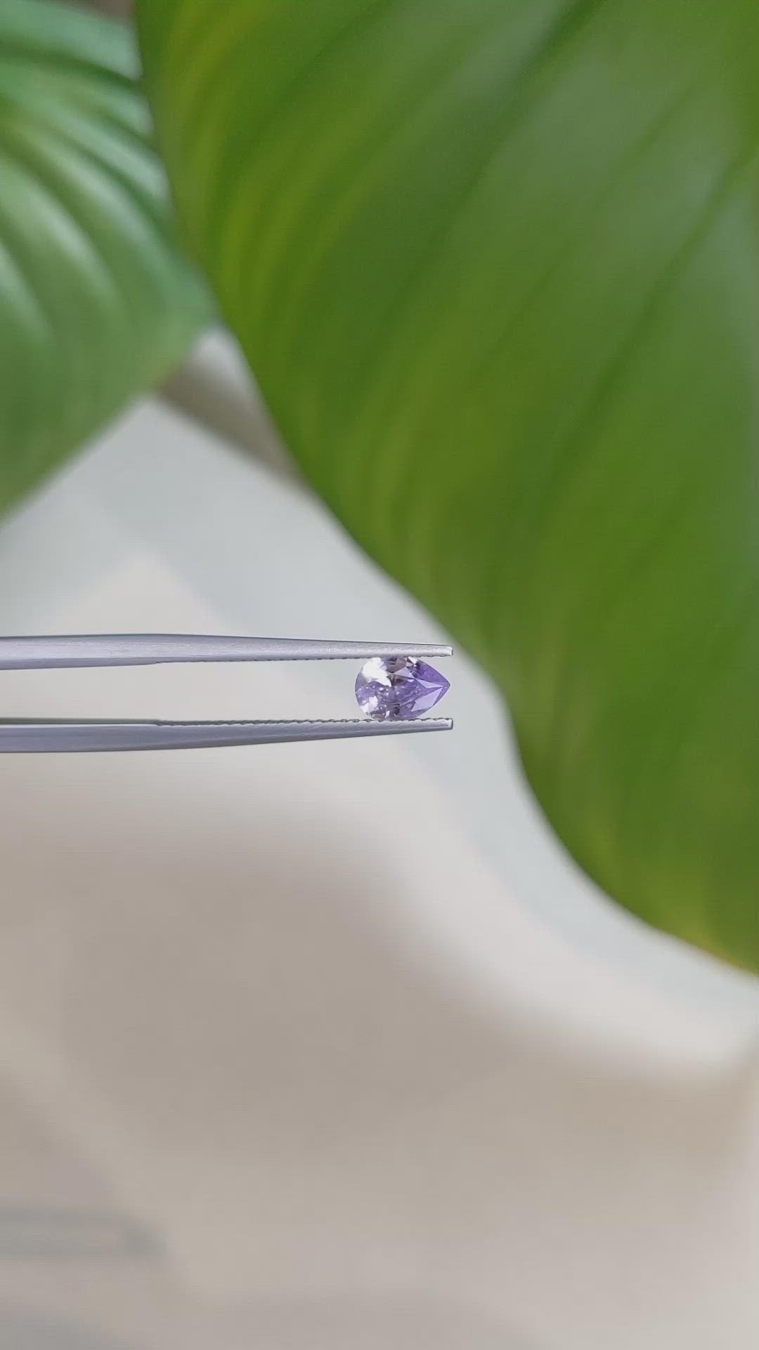 0.58 Ct. Purple Sapphire from Ceylon (Sri Lanka) Size Video
