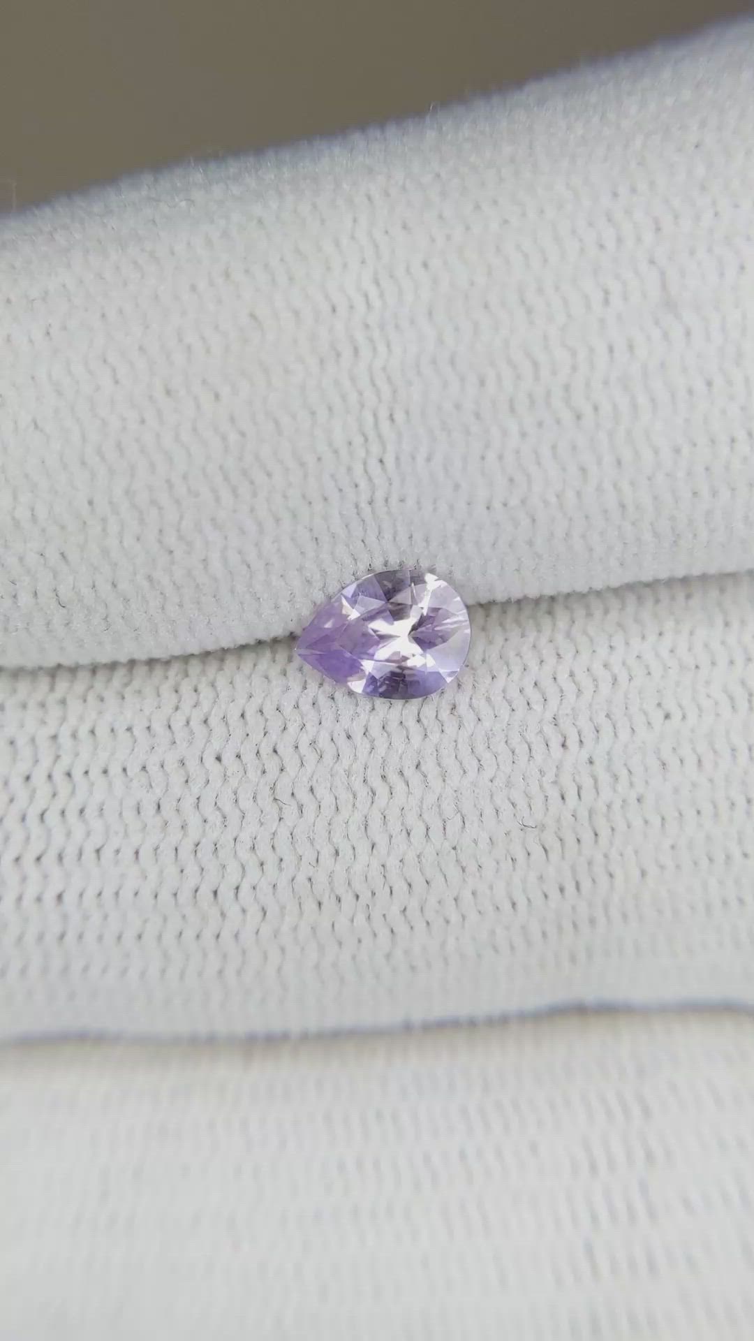 0.58 Ct. Purple Sapphire from Ceylon (Sri Lanka) Size Video