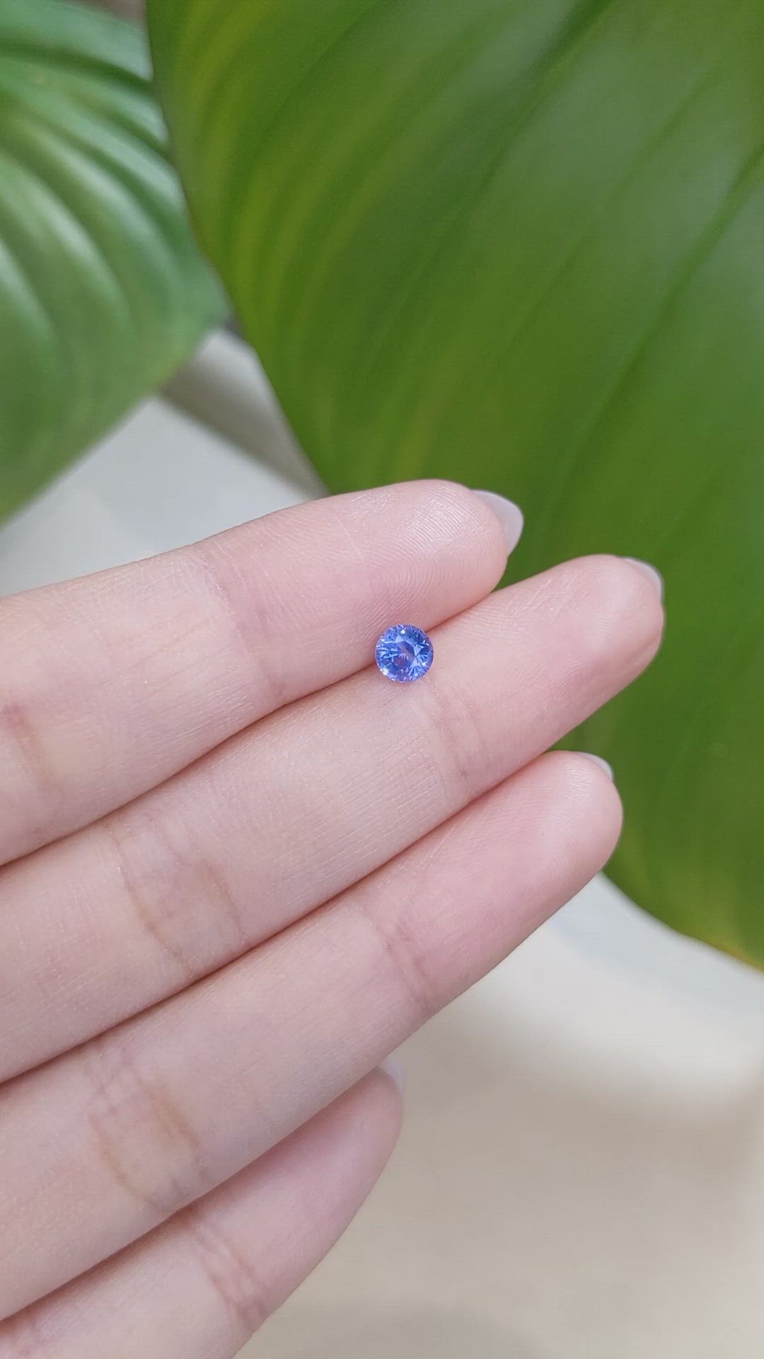 0.66 Ct. Blue Sapphire from Ceylon (Sri Lanka) Size Video
