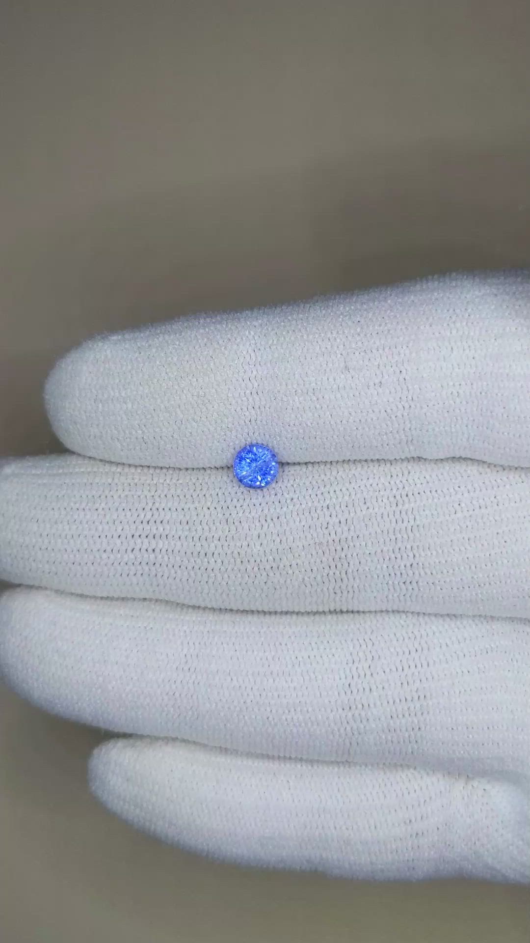 0.66 Ct. Blue Sapphire from Ceylon (Sri Lanka) Size Video
