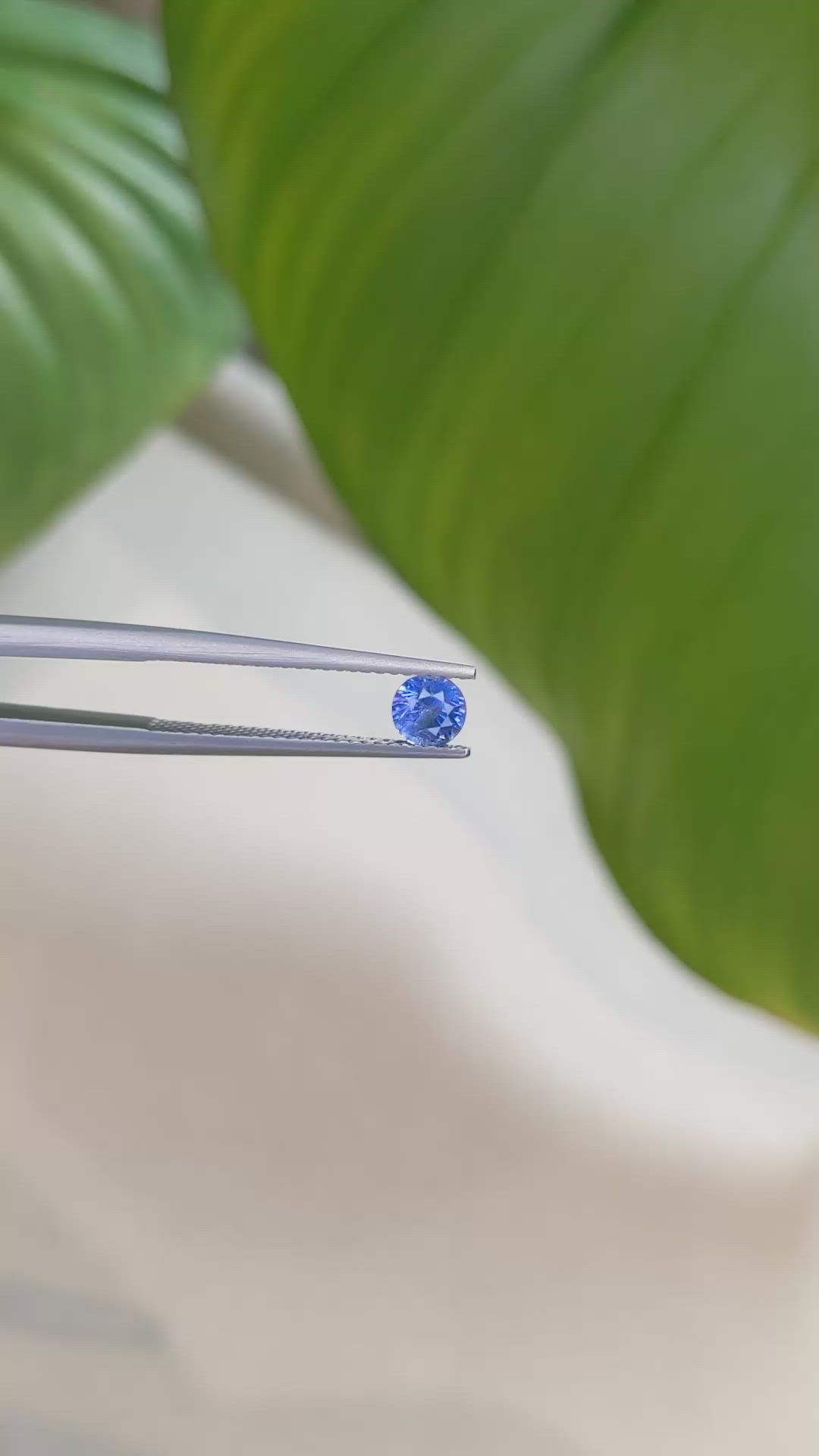 0.66 Ct. Blue Sapphire from Ceylon (Sri Lanka) Size Video