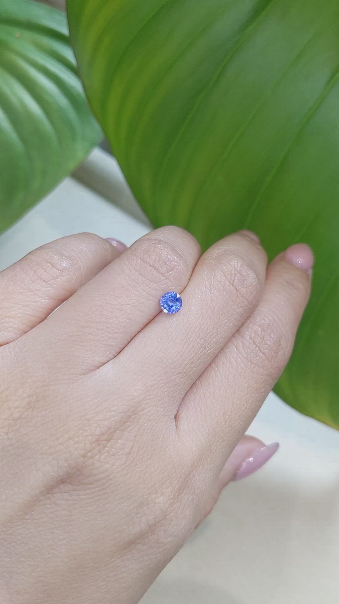 0.66 Ct. Blue Sapphire from Ceylon (Sri Lanka) Size Video