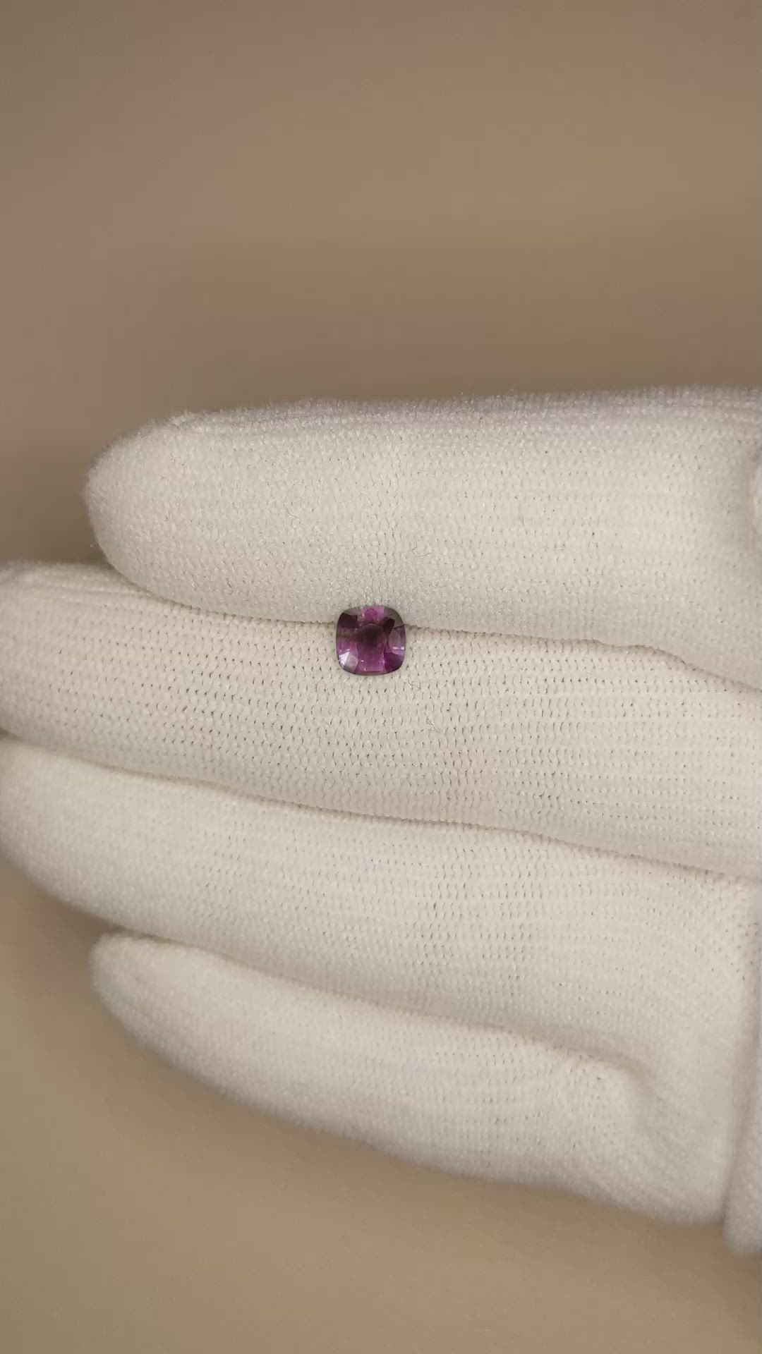 0.70 Ct. Color Change Sapphire from Ceylon (Sri Lanka) Size Video