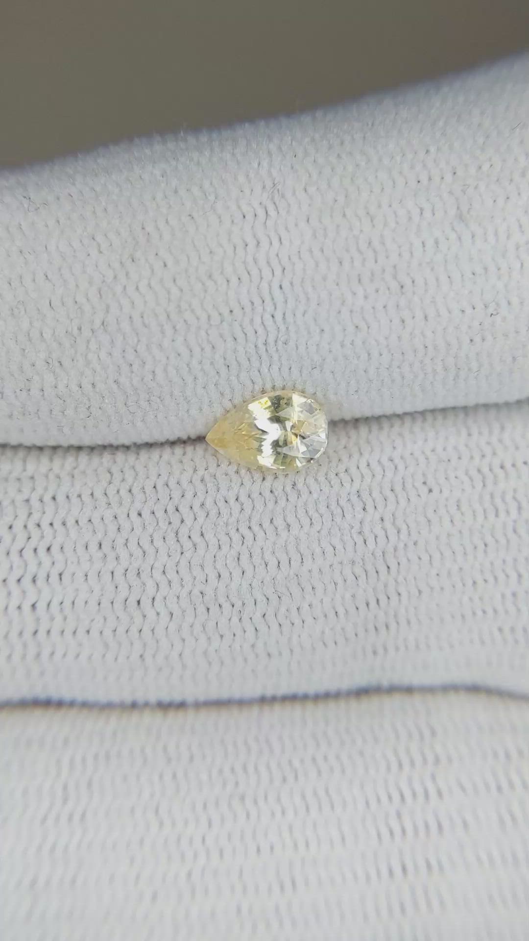 0.76 Ct. Yellow Sapphire from Ceylon (Sri Lanka) Size Video