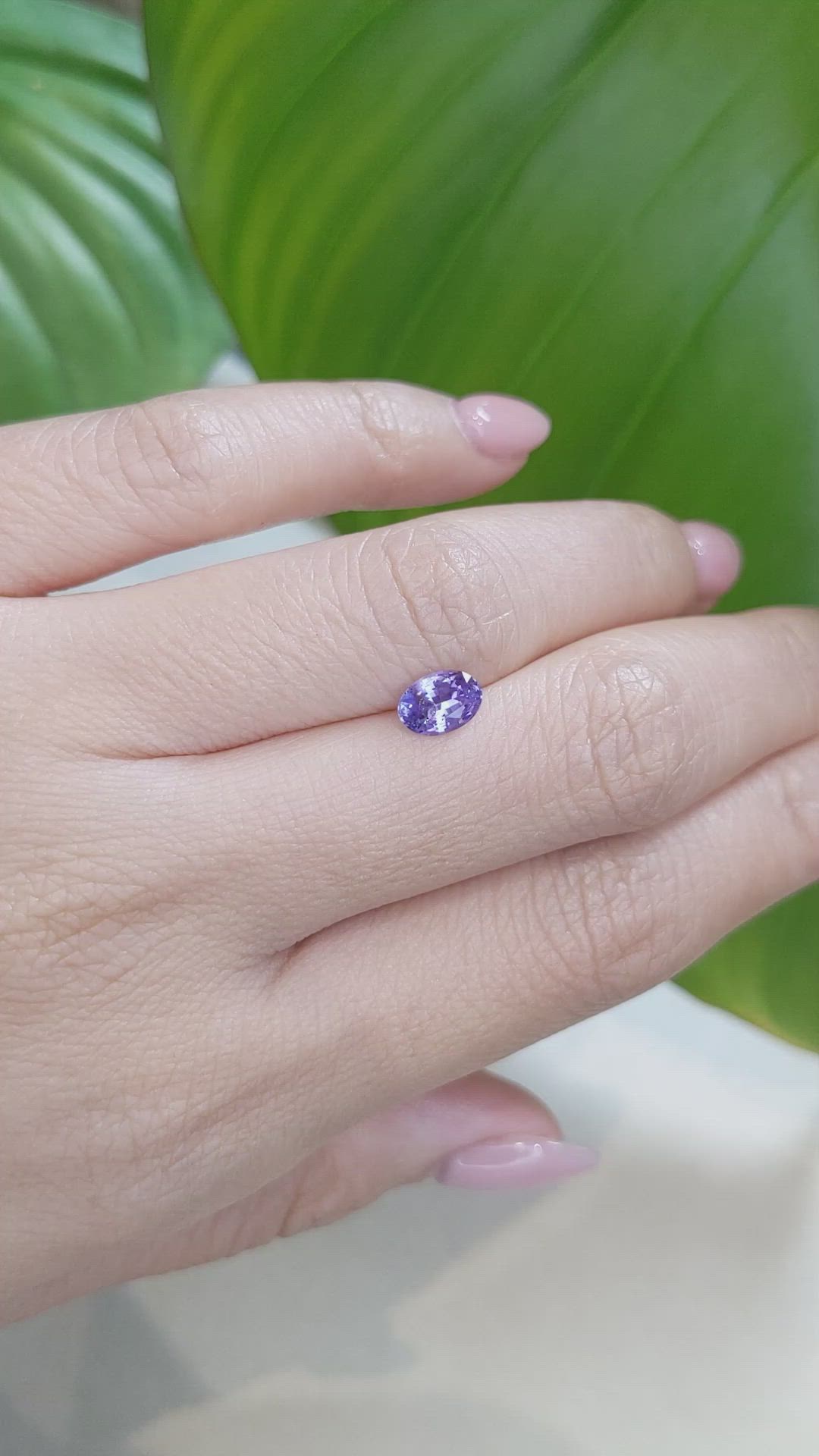 0.93 Ct. Purple Sapphire from Ceylon (Sri Lanka) Size Video