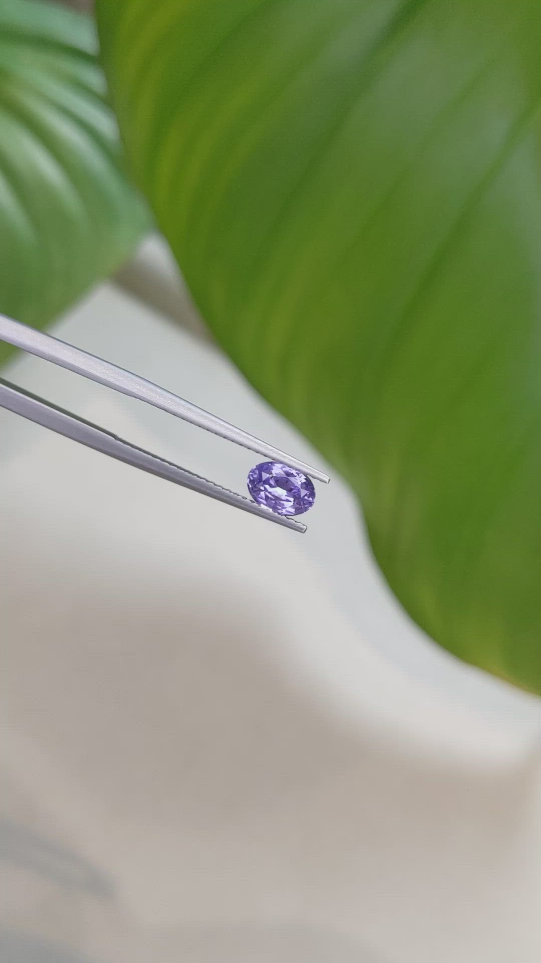 0.93 Ct. Purple Sapphire from Ceylon (Sri Lanka) Size Video