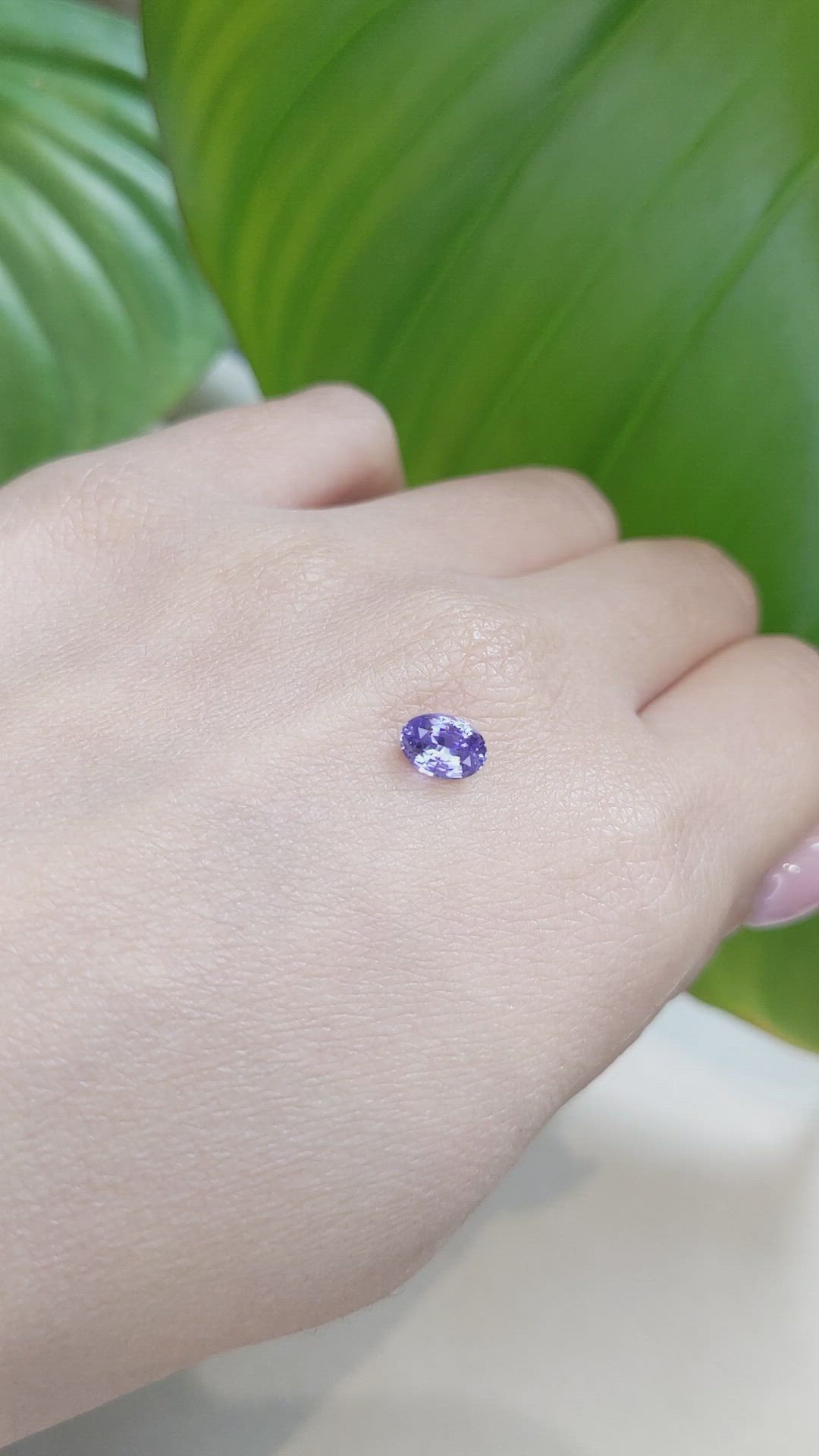 0.93 Ct. Purple Sapphire from Ceylon (Sri Lanka) Size Video