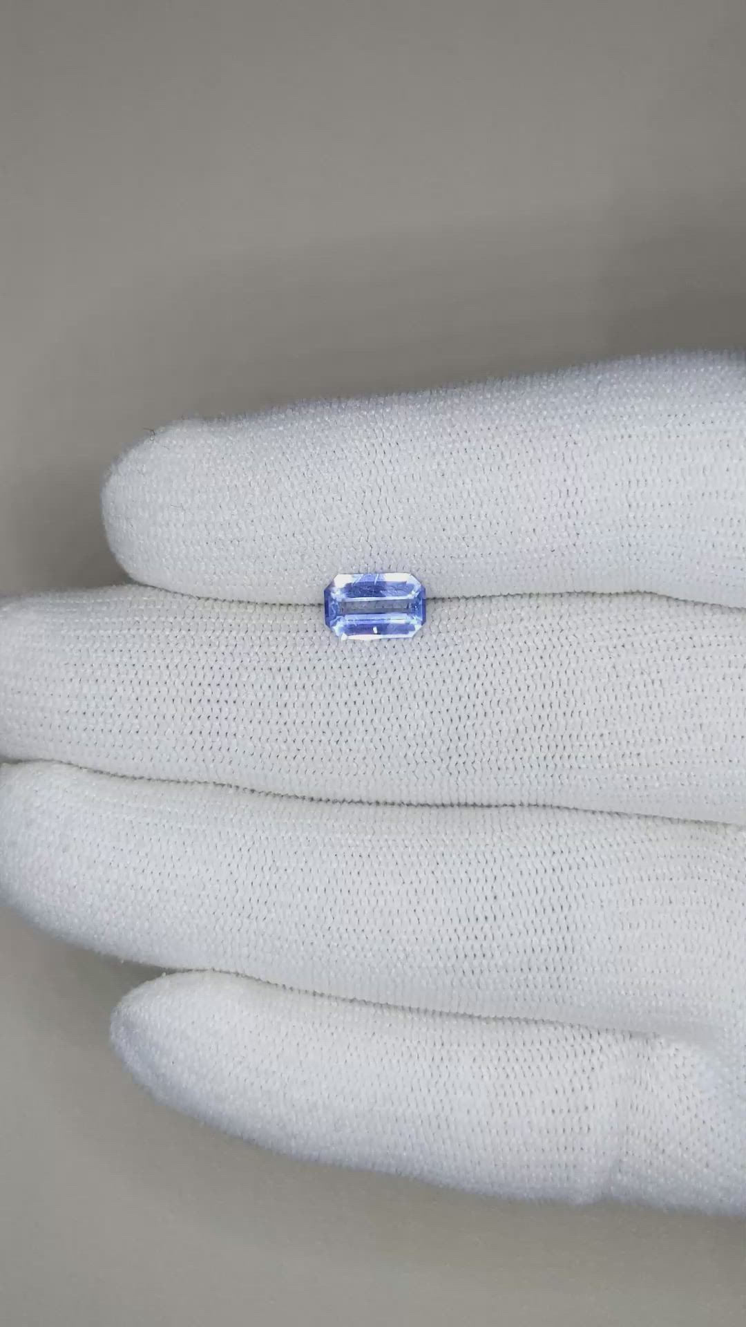 1.07 Ct. Blue Sapphire from Ceylon (Sri Lanka) Size Video