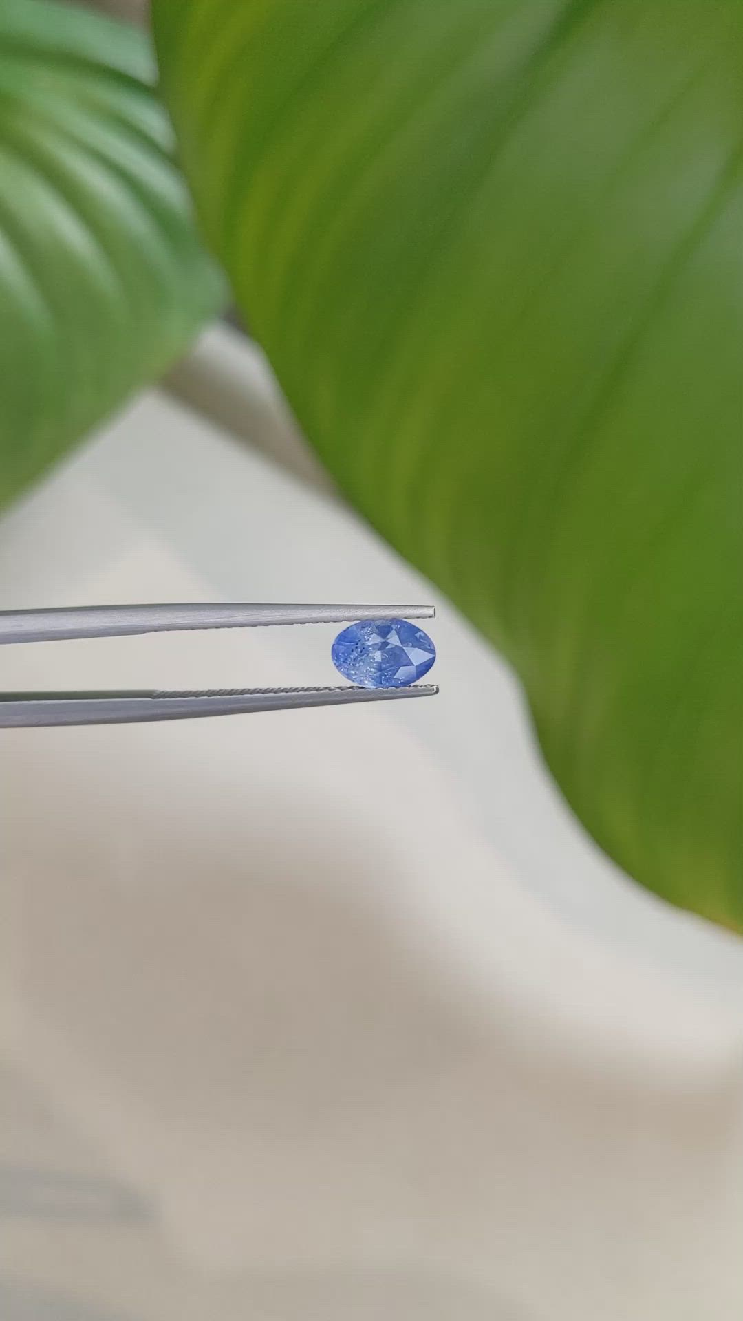 1.10 Ct. Blue Sapphire from Ceylon (Sri Lanka) Size Video