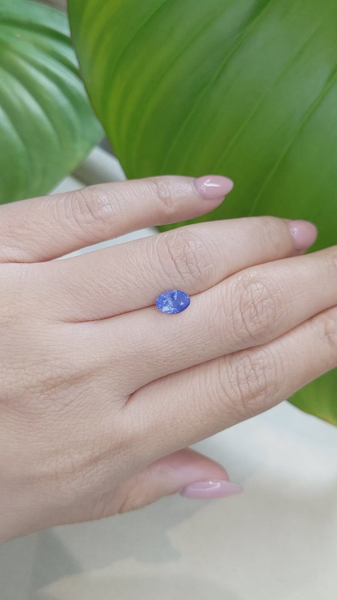 1.10 Ct. Blue Sapphire from Ceylon (Sri Lanka) Size Video