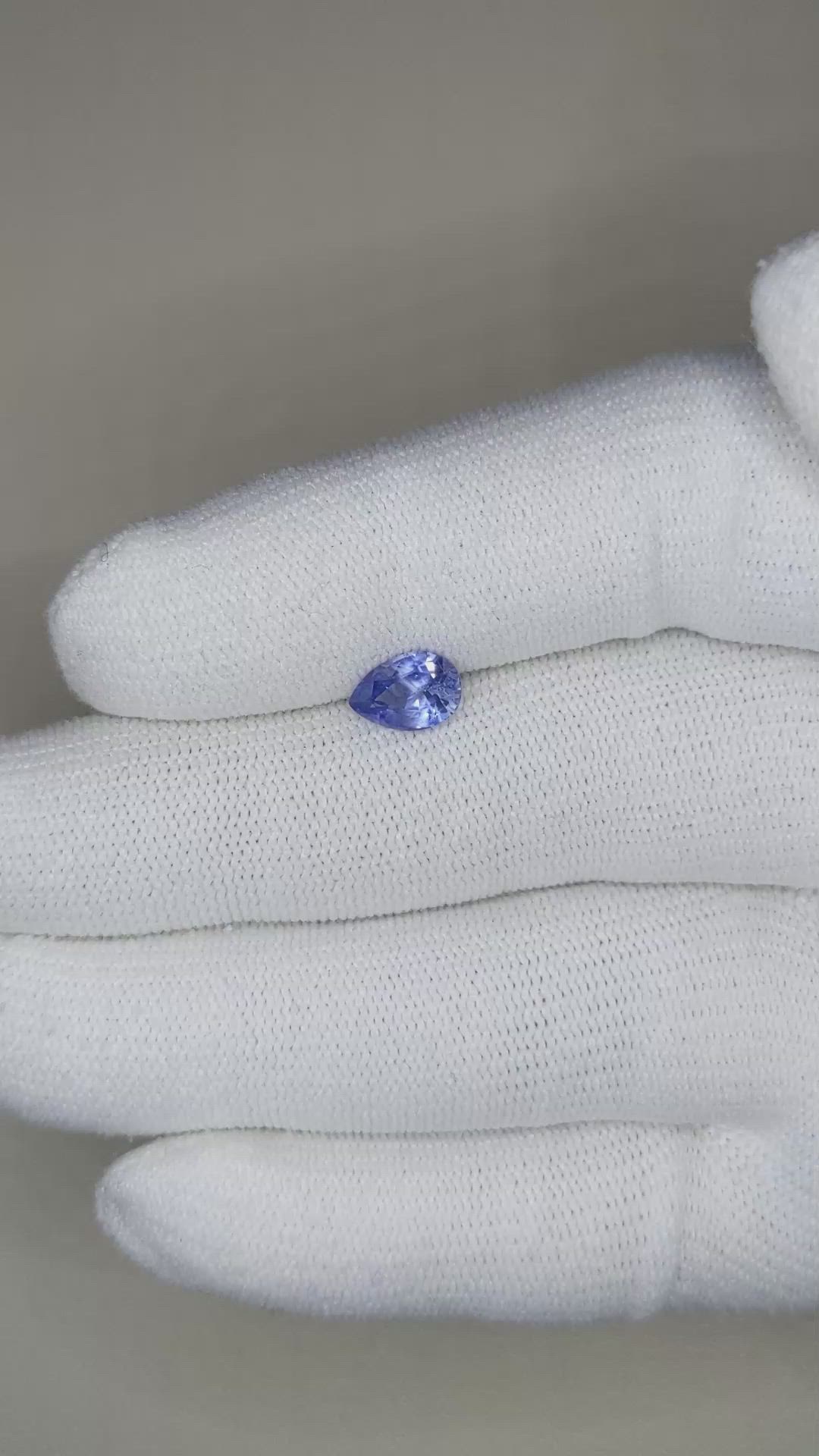 1.13 Ct. Blue Sapphire from Ceylon (Sri Lanka) Size Video
