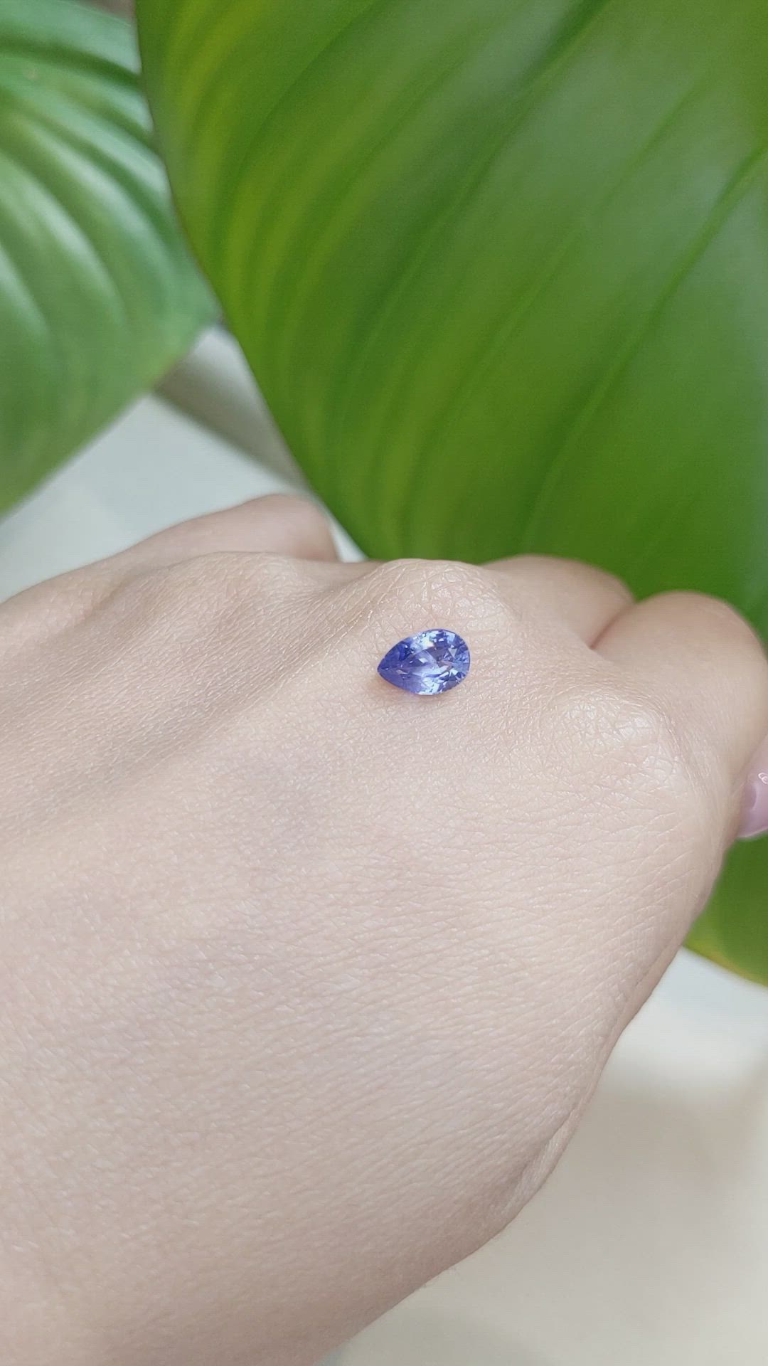 1.13 Ct. Blue Sapphire from Ceylon (Sri Lanka) Size Video