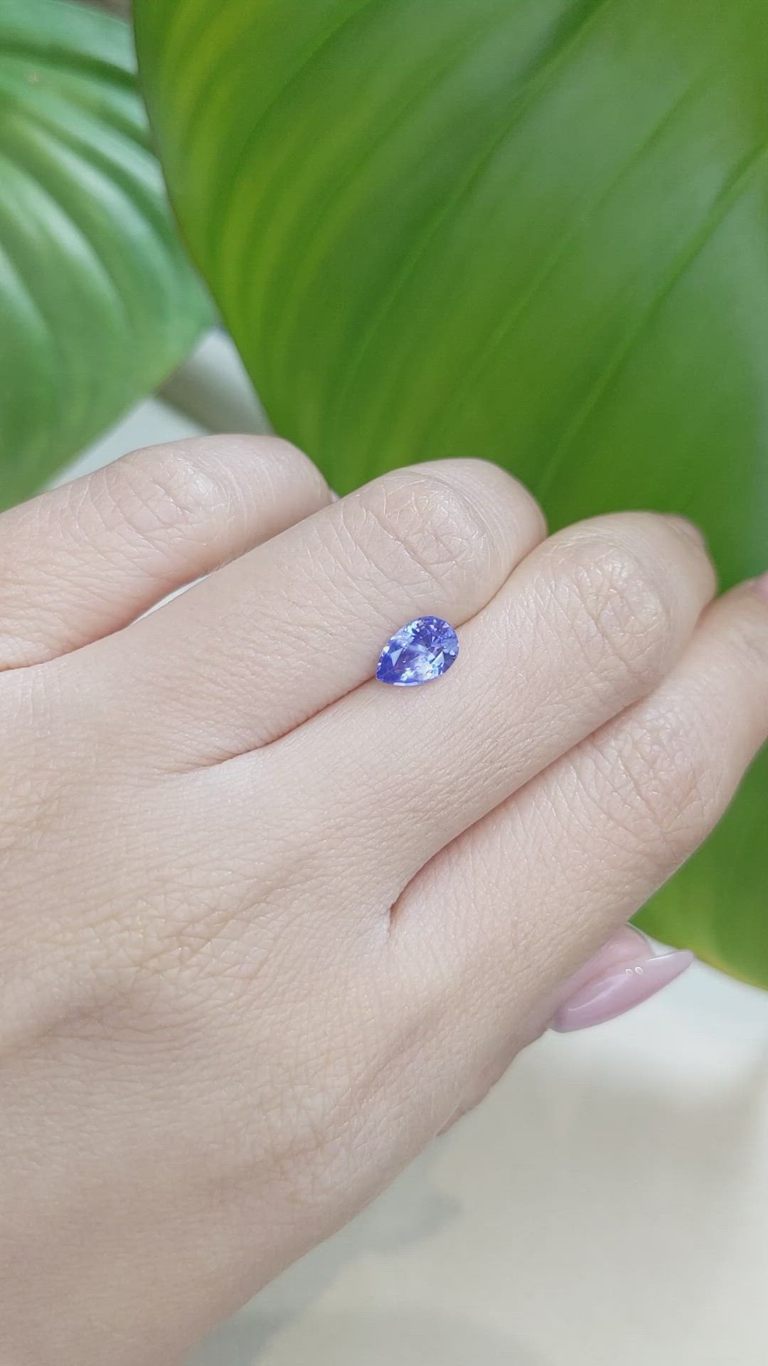 1.13 Ct. Blue Sapphire from Ceylon (Sri Lanka) Size Video