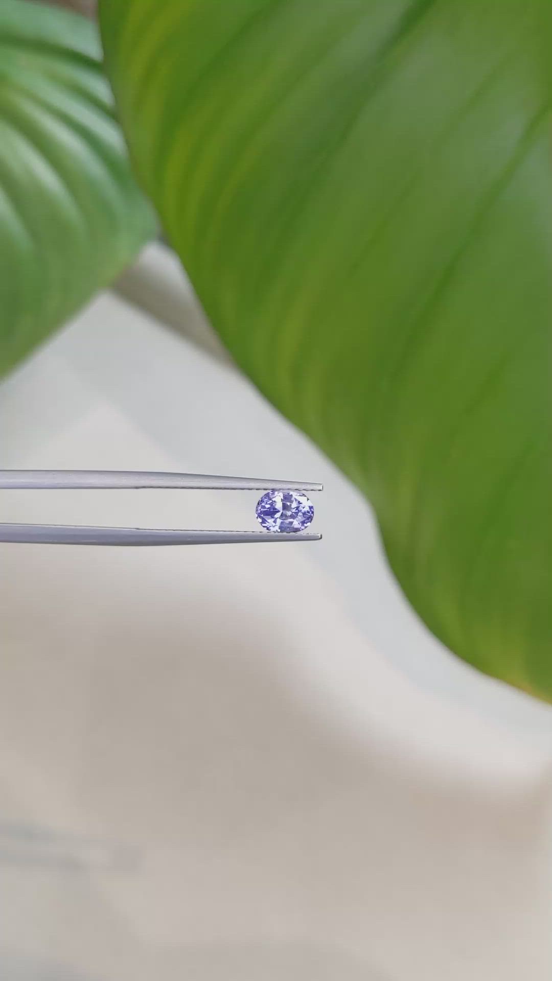 1.15 Ct. Bluish Purple Sapphire from Ceylon (Sri Lanka) Size Video