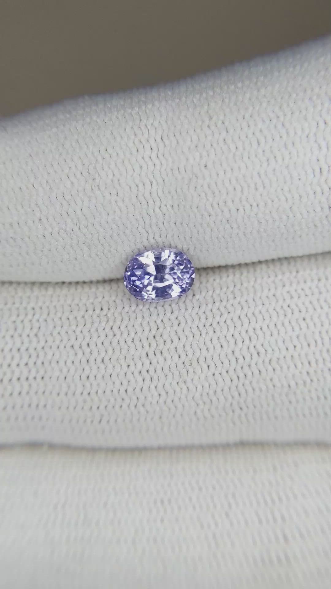 1.15 Ct. Bluish Purple Sapphire from Ceylon (Sri Lanka) Size Video