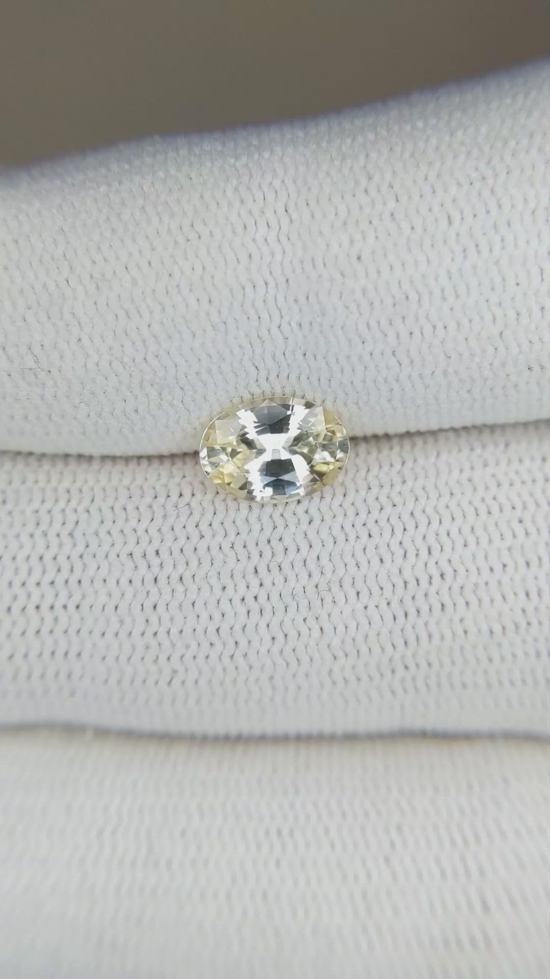 1.23 Ct. Yellow Sapphire from Ceylon (Sri Lanka) Size Video