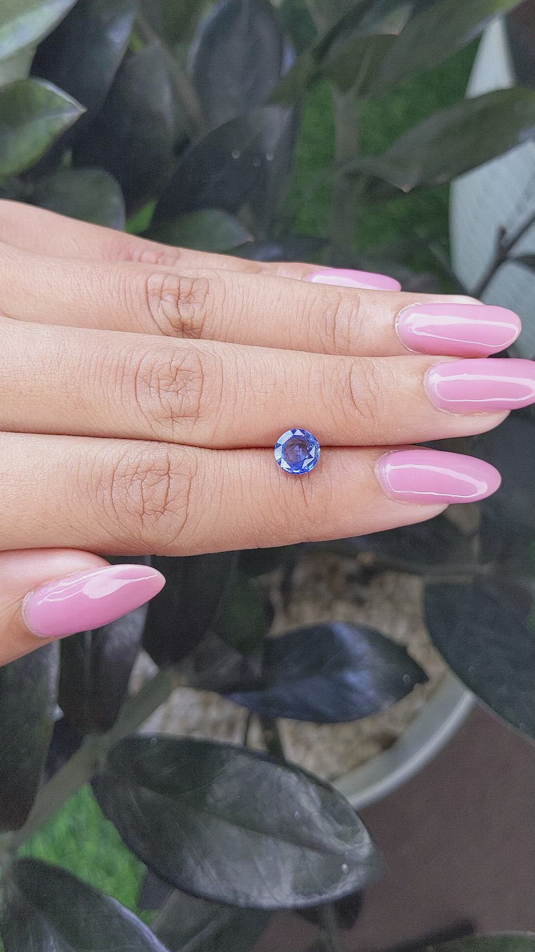 1.33 Ct. Blue Sapphire from Ceylon (Sri Lanka) Size Video