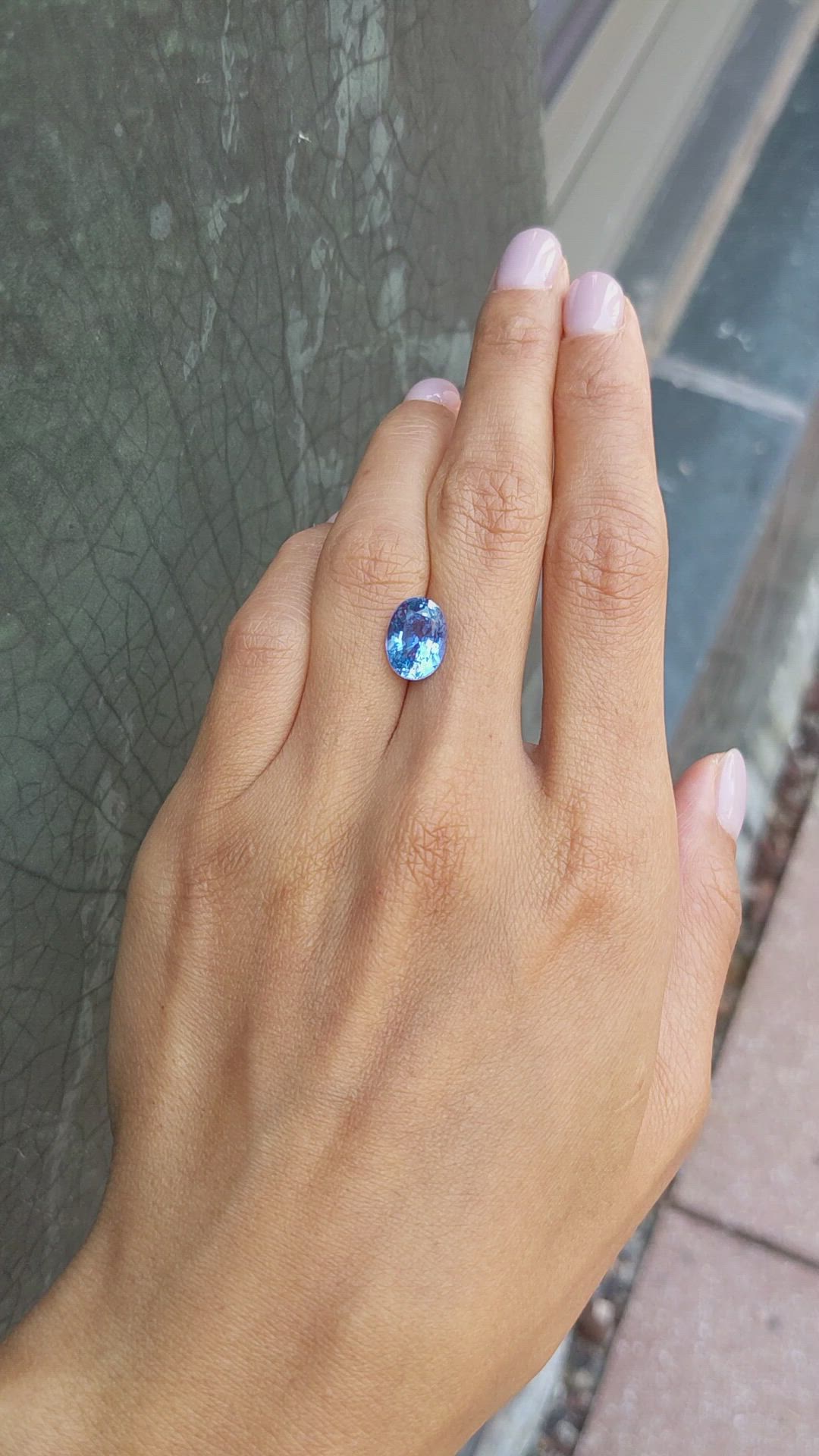 4.97 Ct. Blue Sapphire from Ceylon (Sri Lanka) Size Video