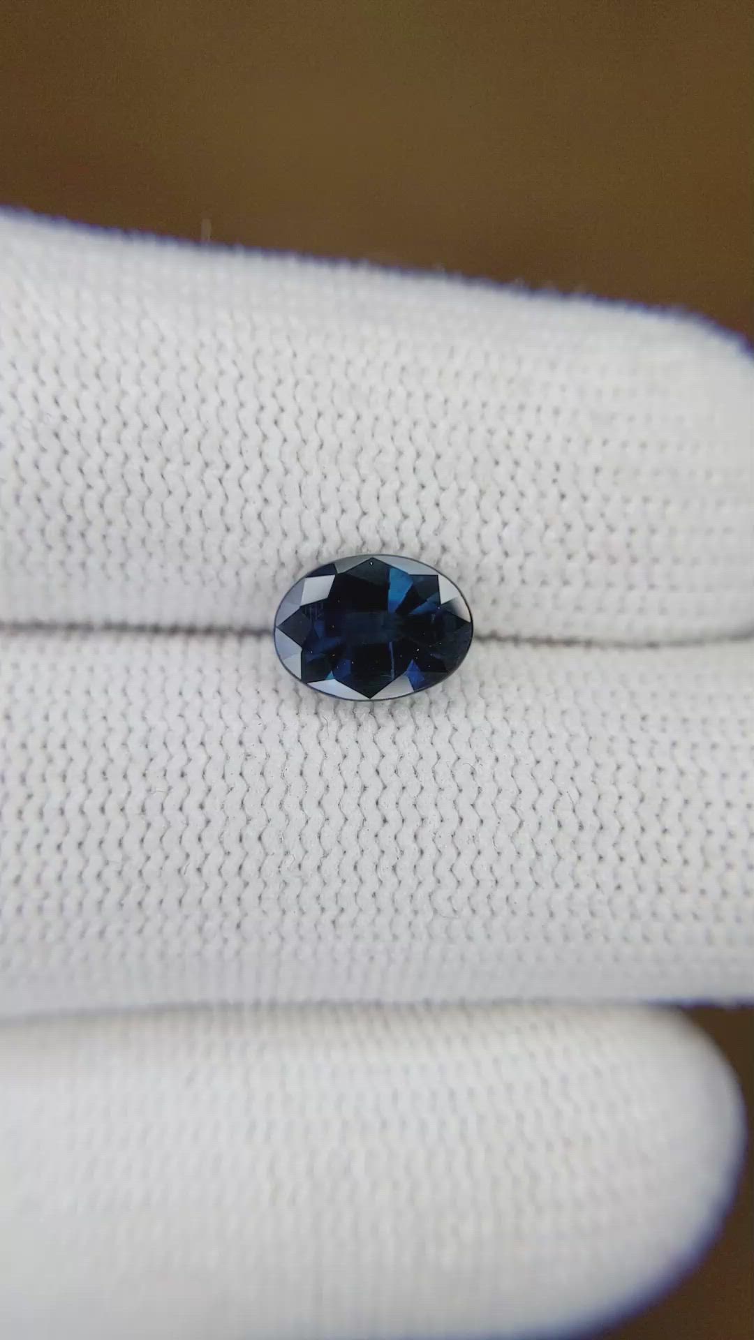 1.46 Ct. Greenish Blue Sapphire from Ceylon (Sri Lanka) Size Video