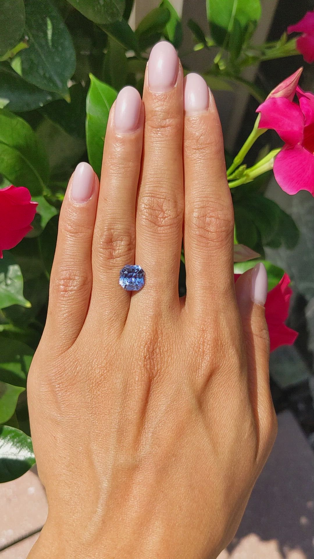 3.75 Ct. Blue Sapphire from Ceylon (Sri Lanka) Size Video