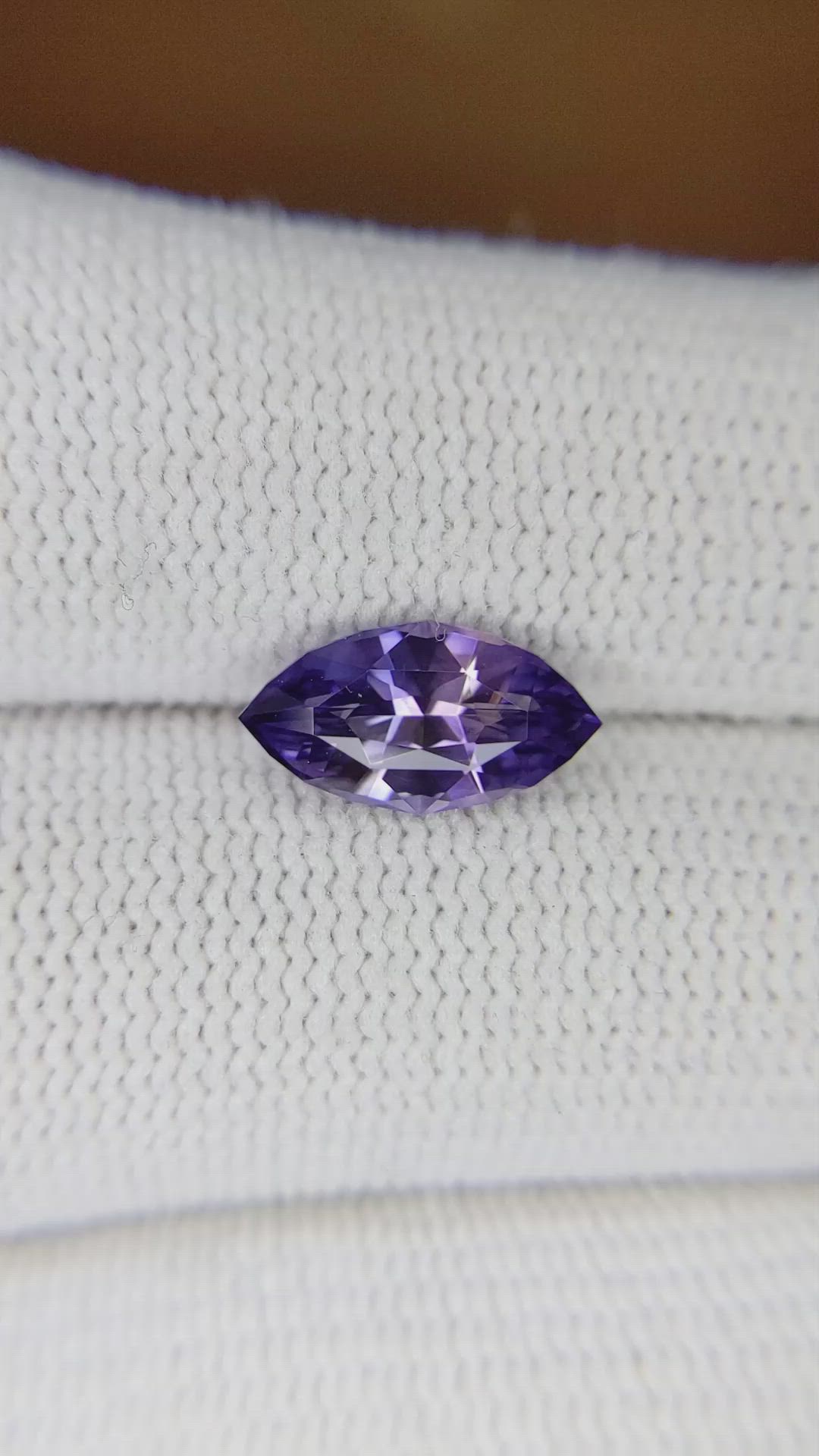 2.11 Ct. Purple Sapphire from Ceylon (Sri Lanka) Size Video