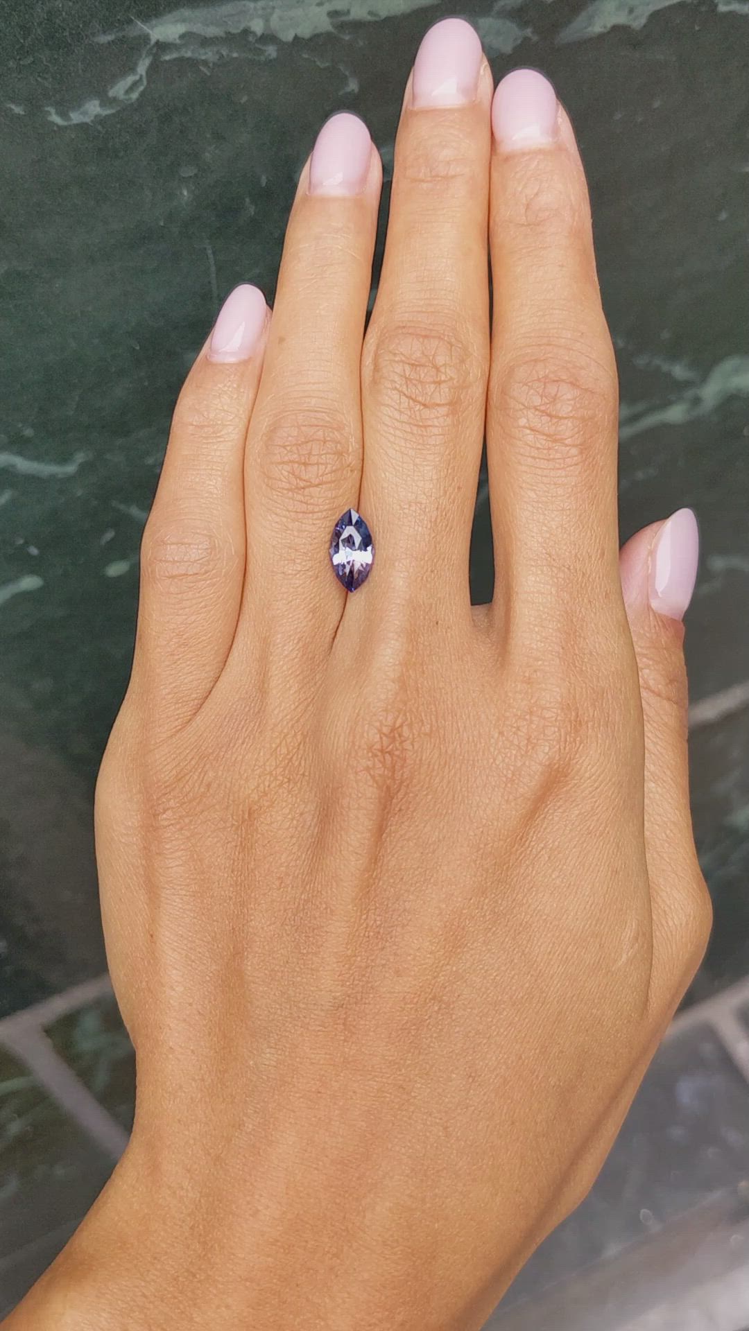 2.11 Ct. Purple Sapphire from Ceylon (Sri Lanka) Size Video