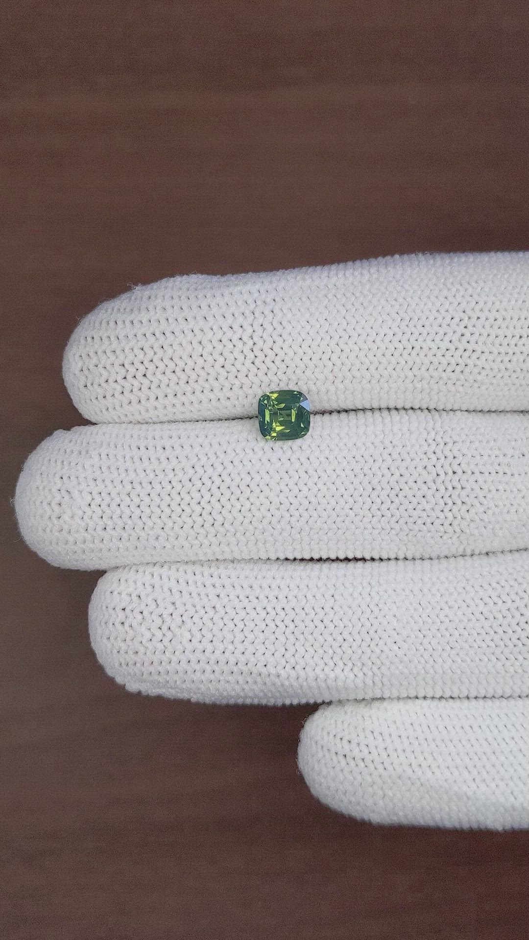 1.19 Ct. Green Sapphire from Madagascar Size Video