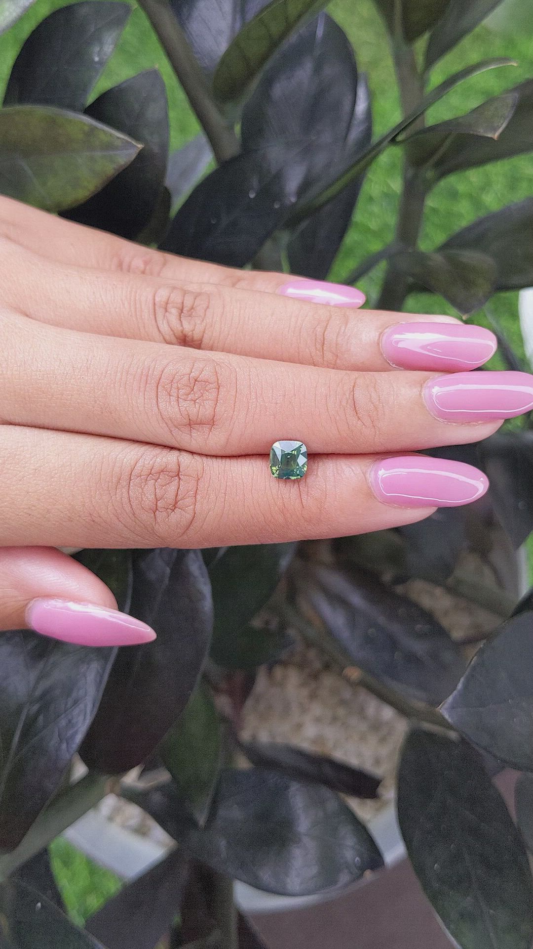 1.19 Ct. Green Sapphire from Madagascar Size Video