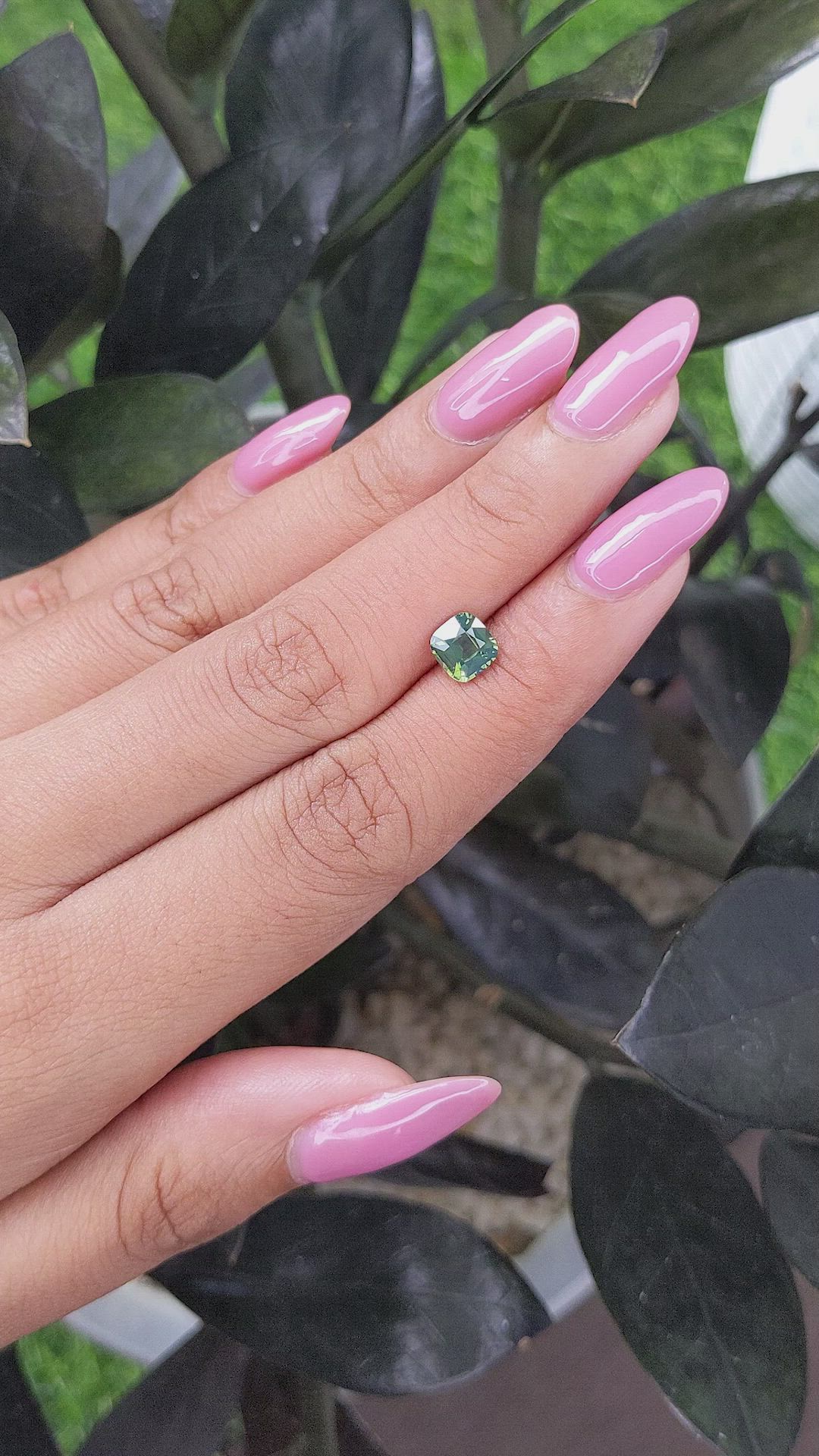 1.19 Ct. Green Sapphire from Madagascar Size Video